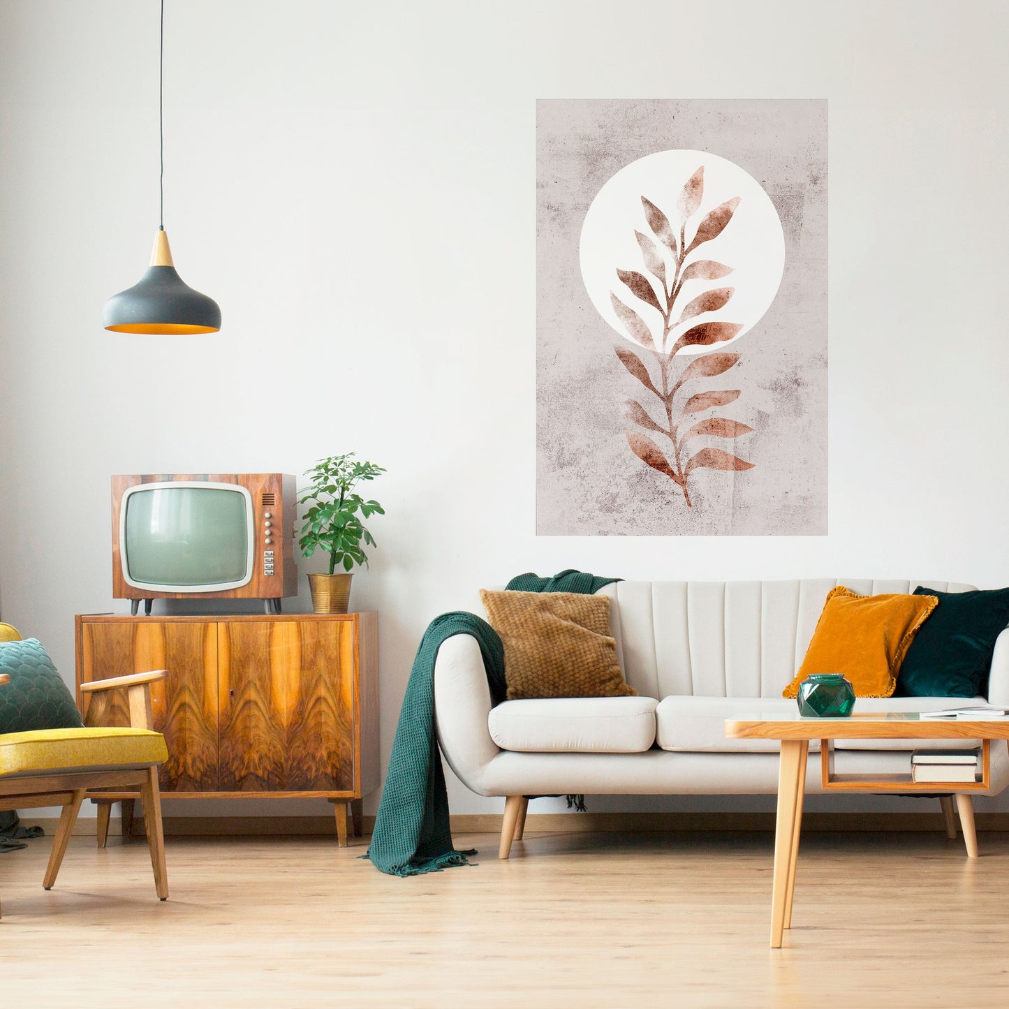 LEAF RADIANCE Poster verticale staccabile e attaccabile