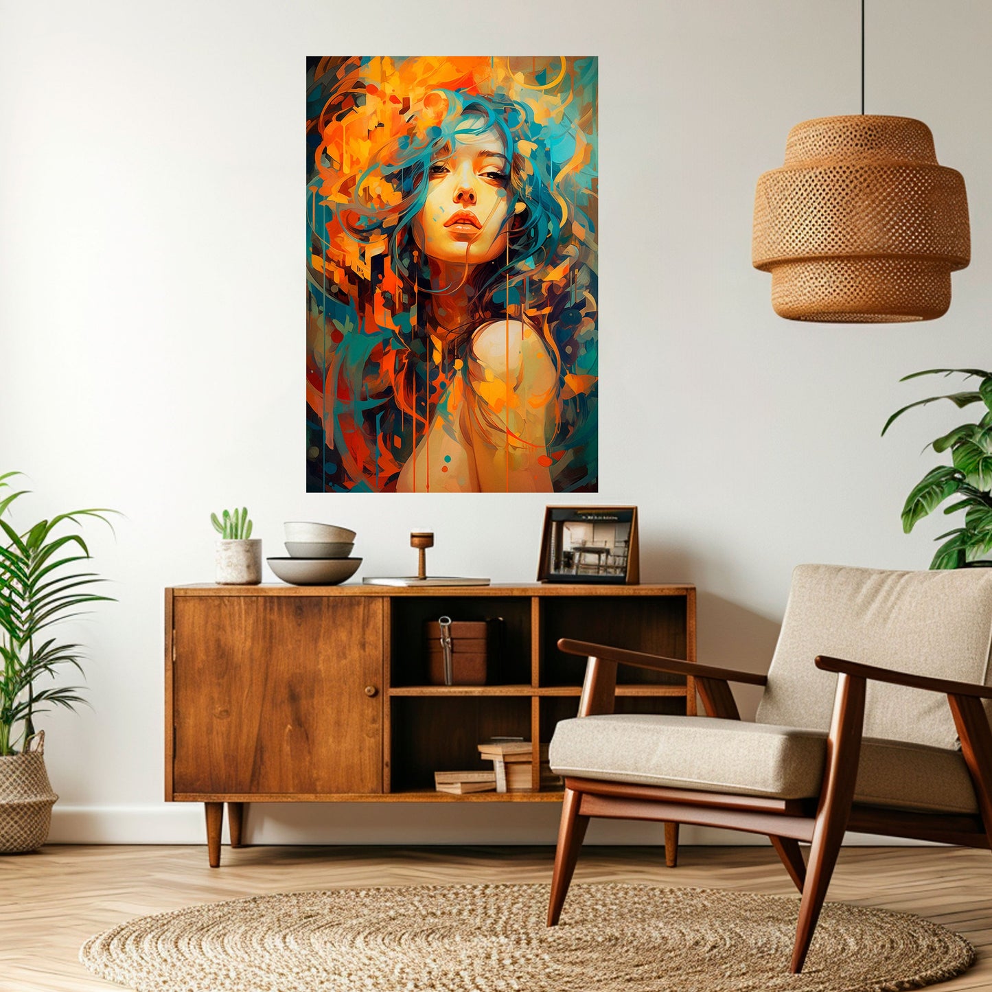 Poster verticale staccabile e attaccabile RAINBOW MUSE