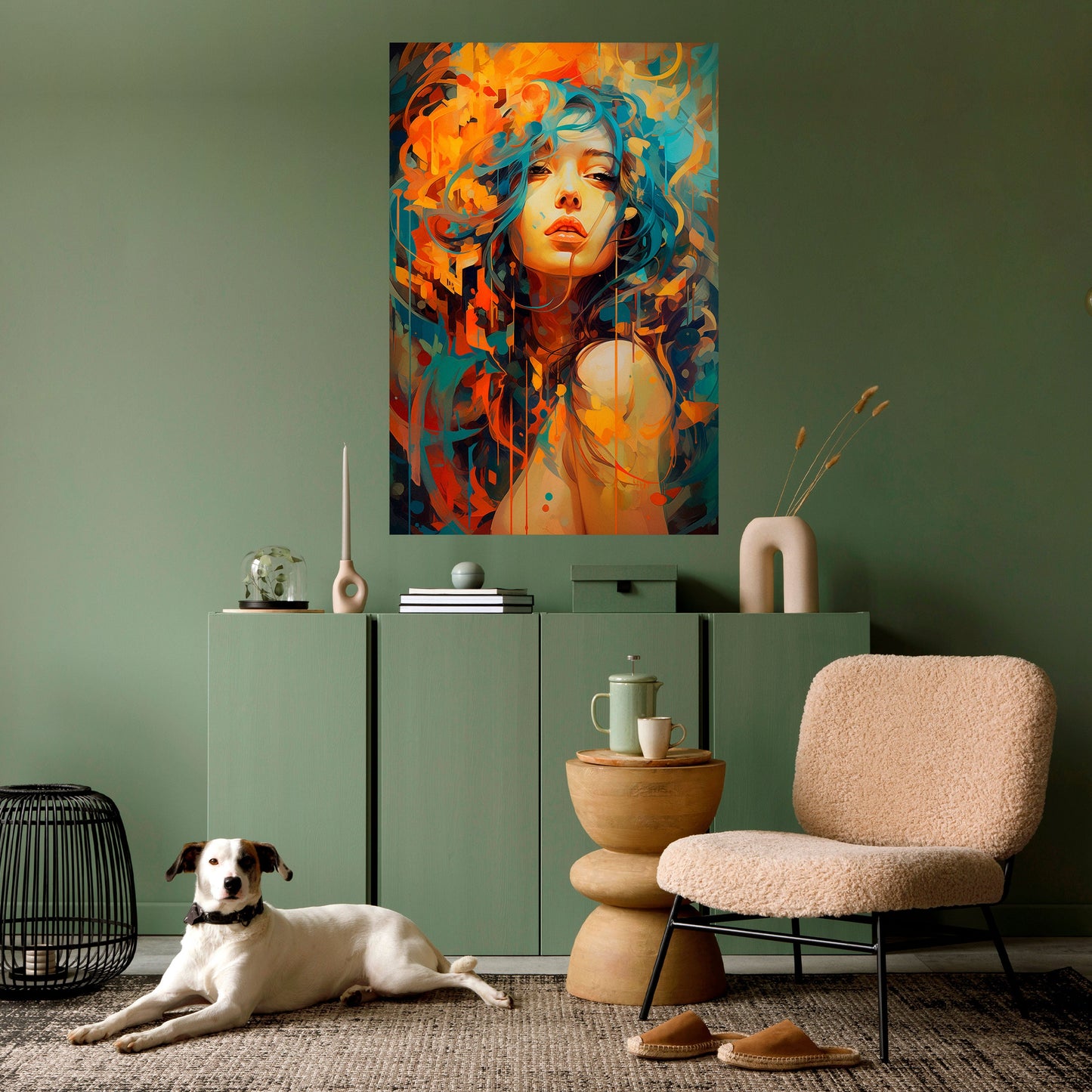 Poster verticale staccabile e attaccabile RAINBOW MUSE