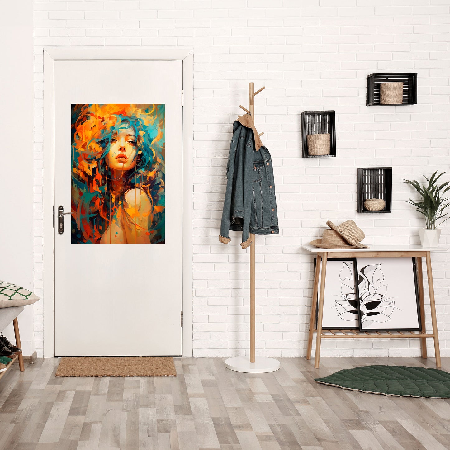 Poster verticale staccabile e attaccabile RAINBOW MUSE