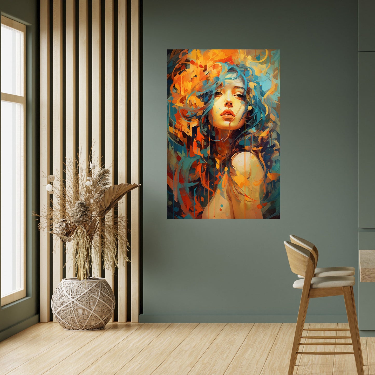Poster verticale staccabile e attaccabile RAINBOW MUSE