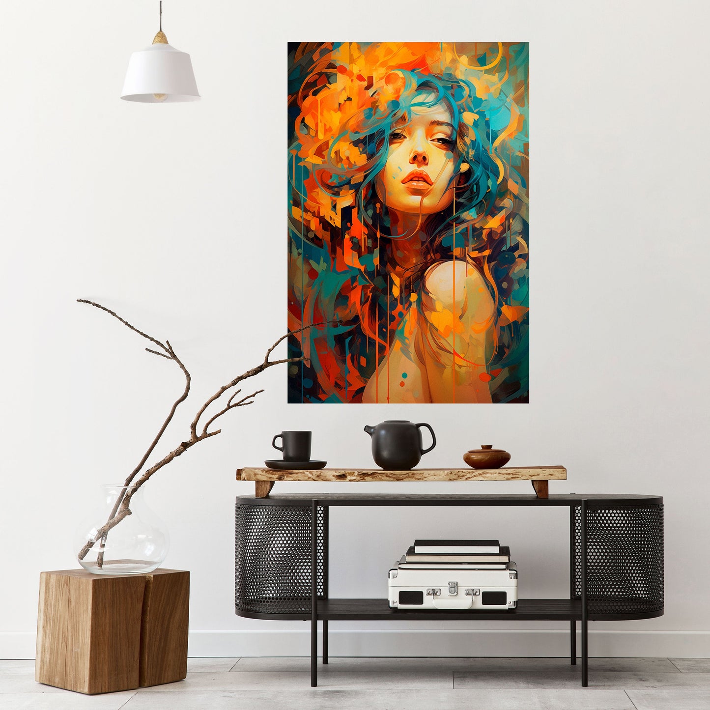 Poster verticale staccabile e attaccabile RAINBOW MUSE