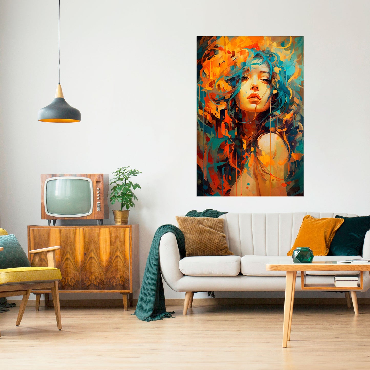 Poster verticale staccabile e attaccabile RAINBOW MUSE