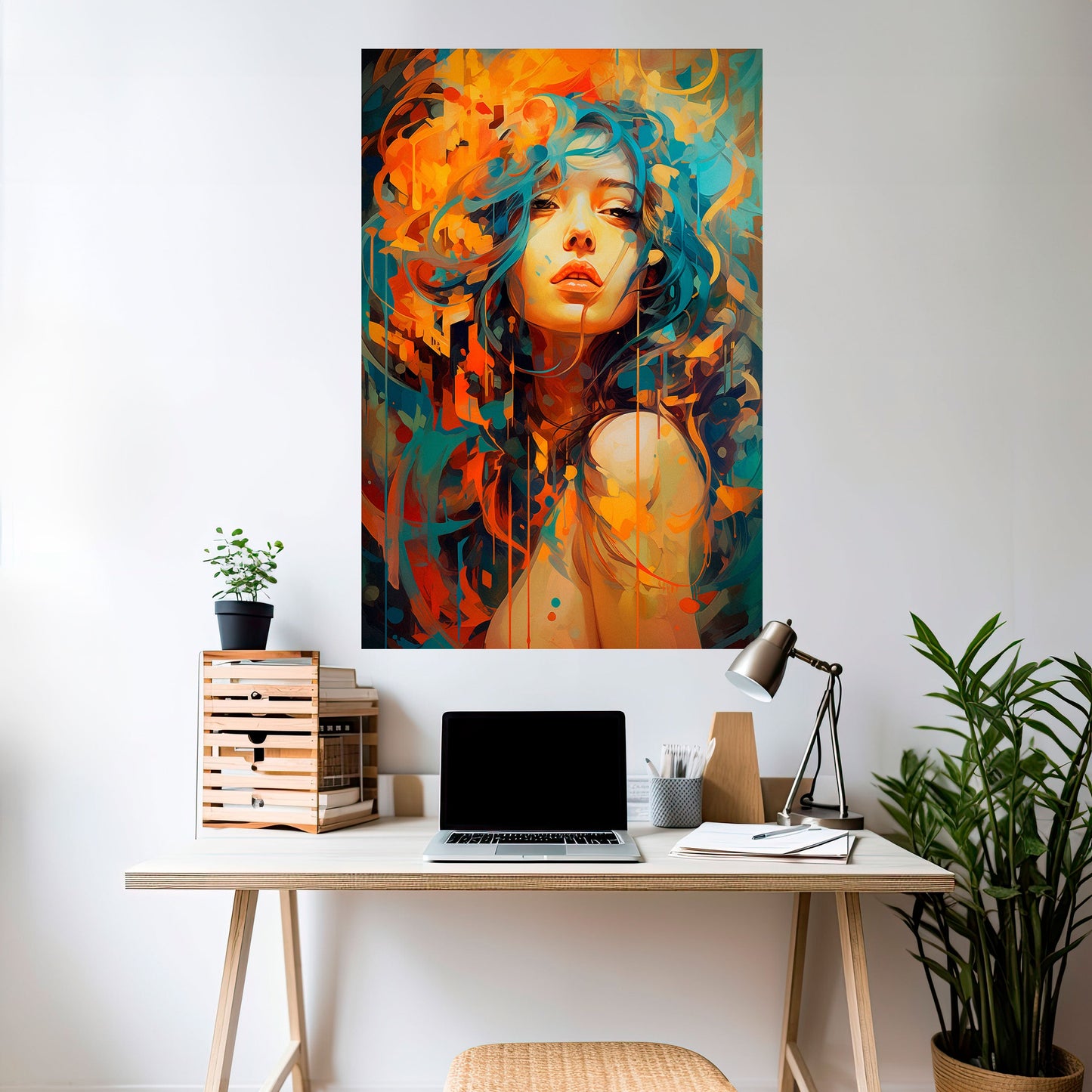 Poster verticale staccabile e attaccabile RAINBOW MUSE
