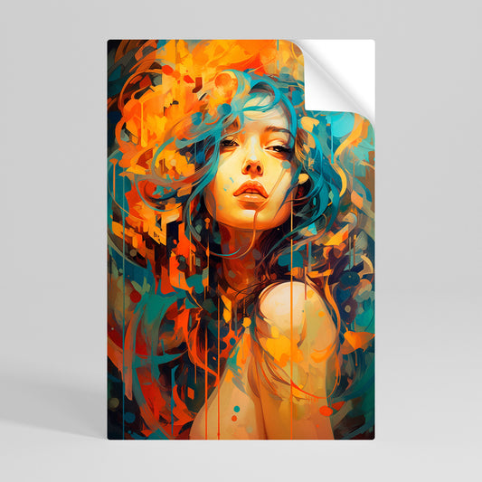 Poster verticale staccabile e attaccabile RAINBOW MUSE