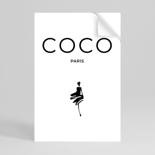 COCO CHANEL - ELEGANZA SENZA TEMPO Poster verticale staccabile e attaccabile