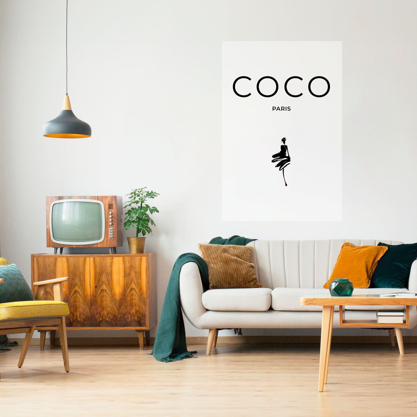 COCO CHANEL - ELEGANZA SENZA TEMPO Poster verticale staccabile e attaccabile