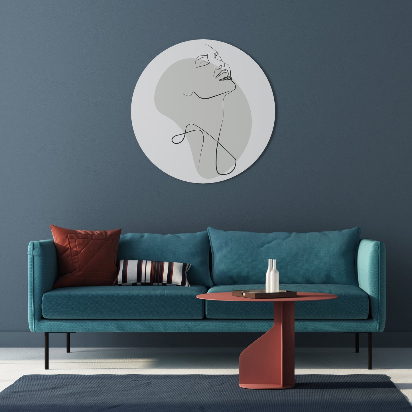SOTTILE SEMPLICITÀ Arte murale rotonda