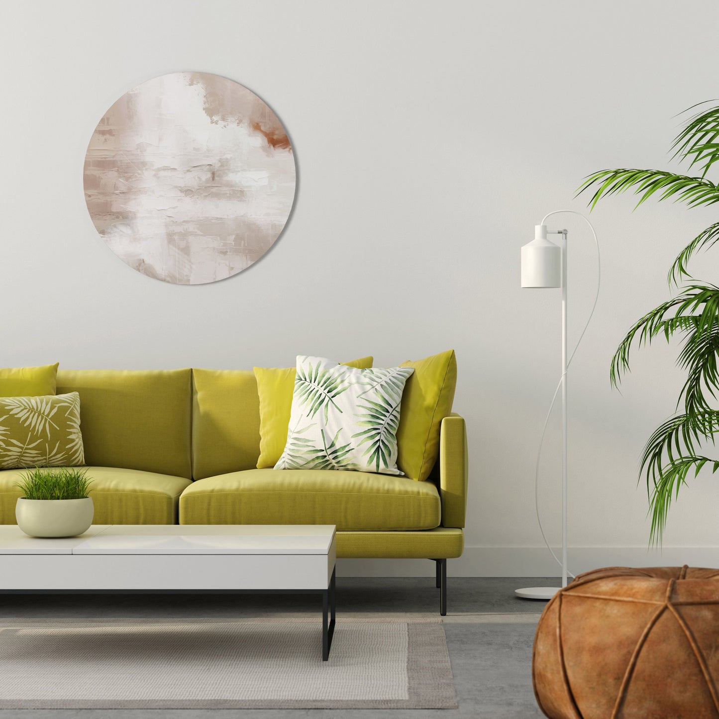 BLUSH SERENITY - Decorazione murale rotonda