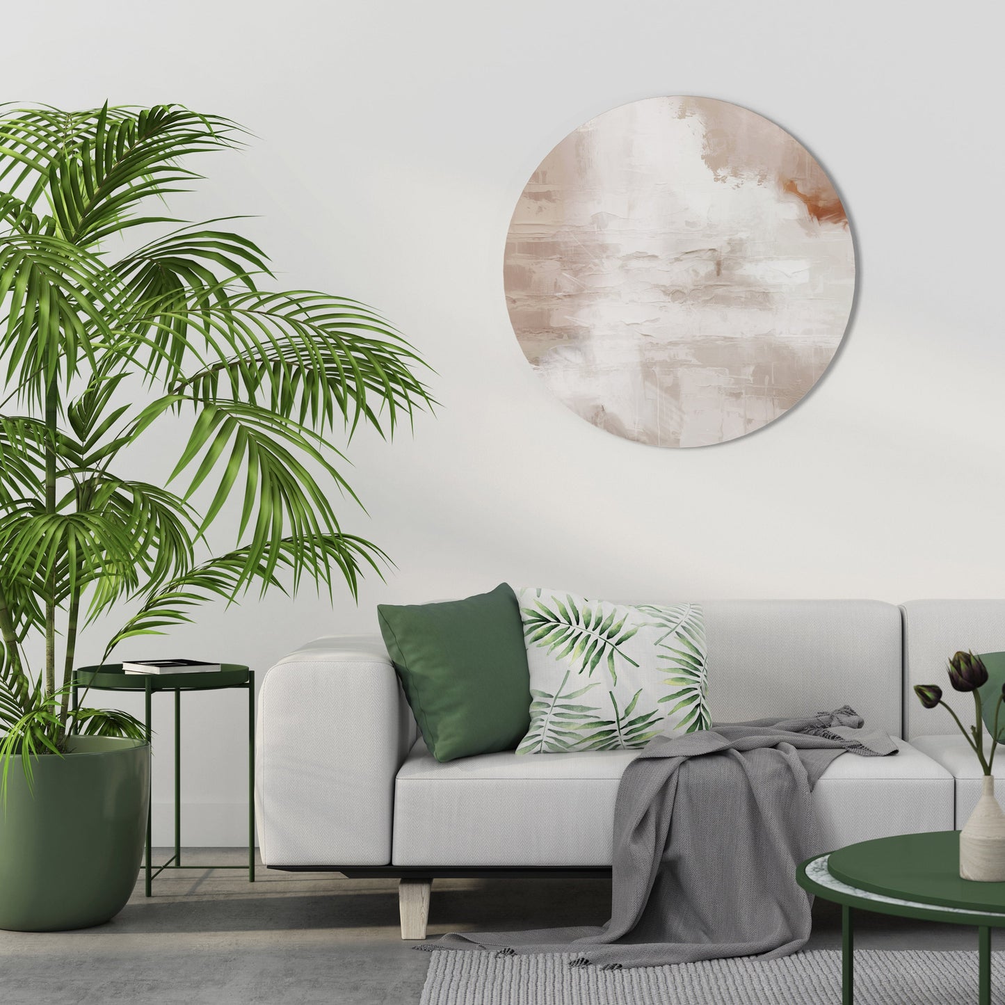 BLUSH SERENITY - Decorazione murale rotonda