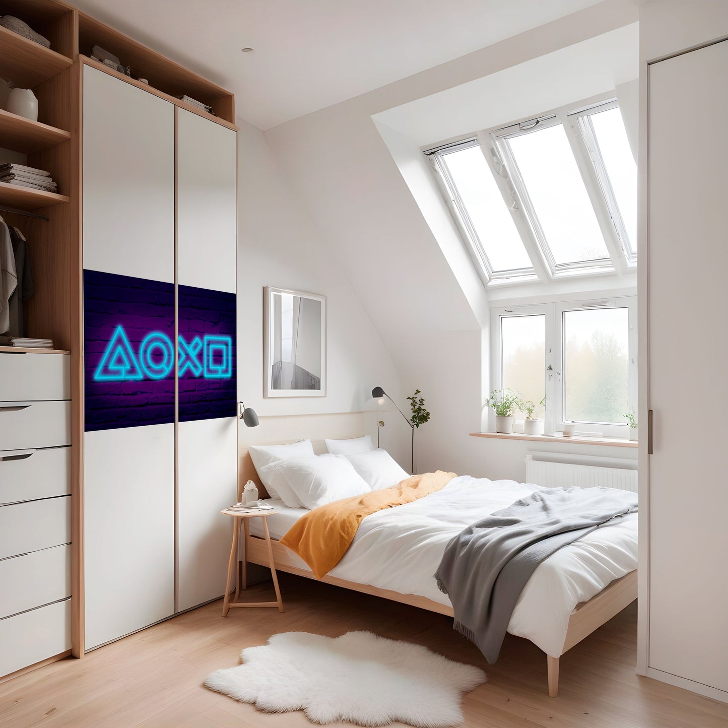 Poster orizzontale staccabile e attaccabile NEON PULSE GAMING