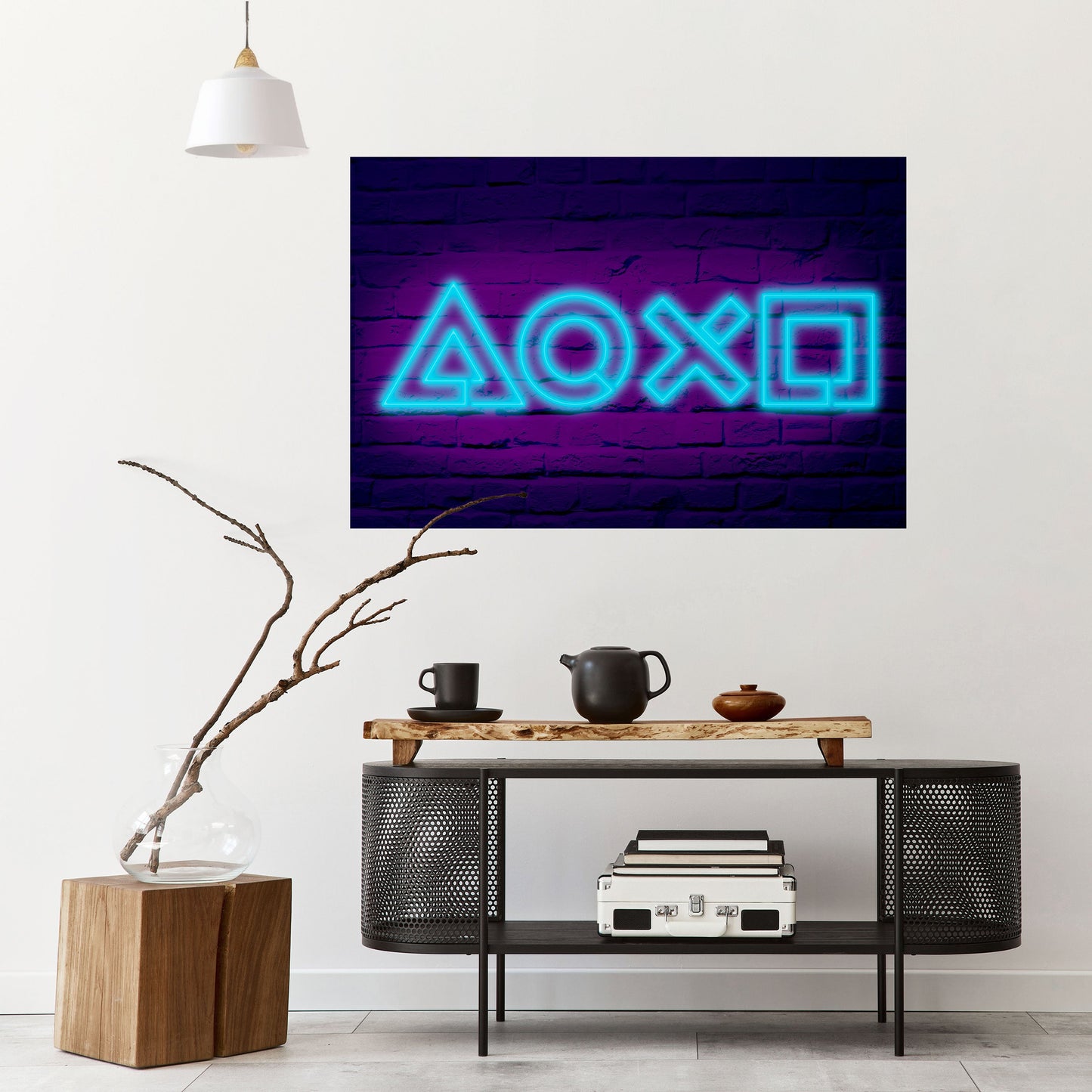 Poster orizzontale staccabile e attaccabile NEON PULSE GAMING