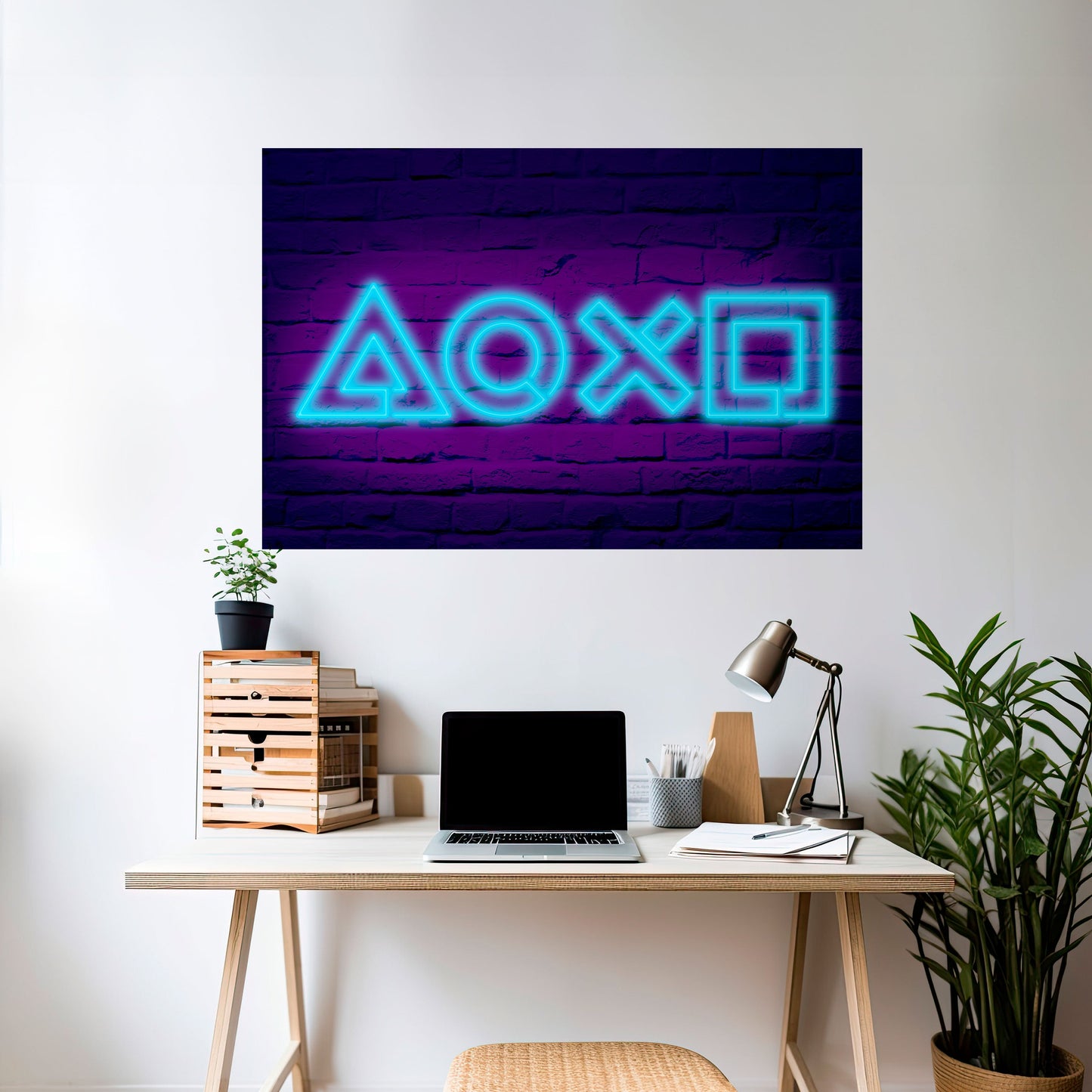 Poster orizzontale staccabile e attaccabile NEON PULSE GAMING