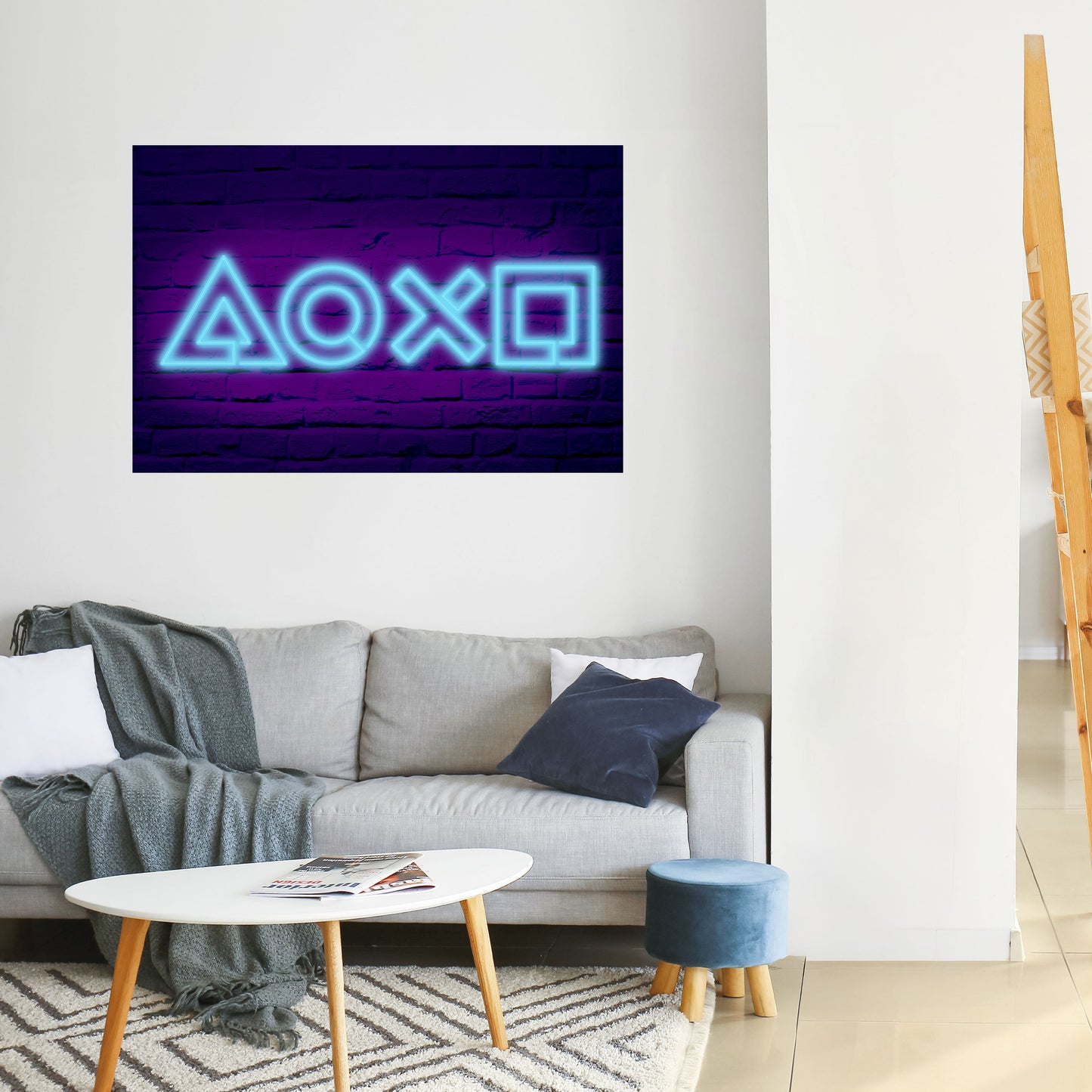 Poster orizzontale staccabile e attaccabile NEON PULSE GAMING