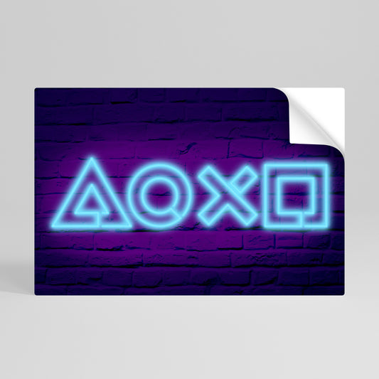 Poster orizzontale staccabile e attaccabile NEON PULSE GAMING