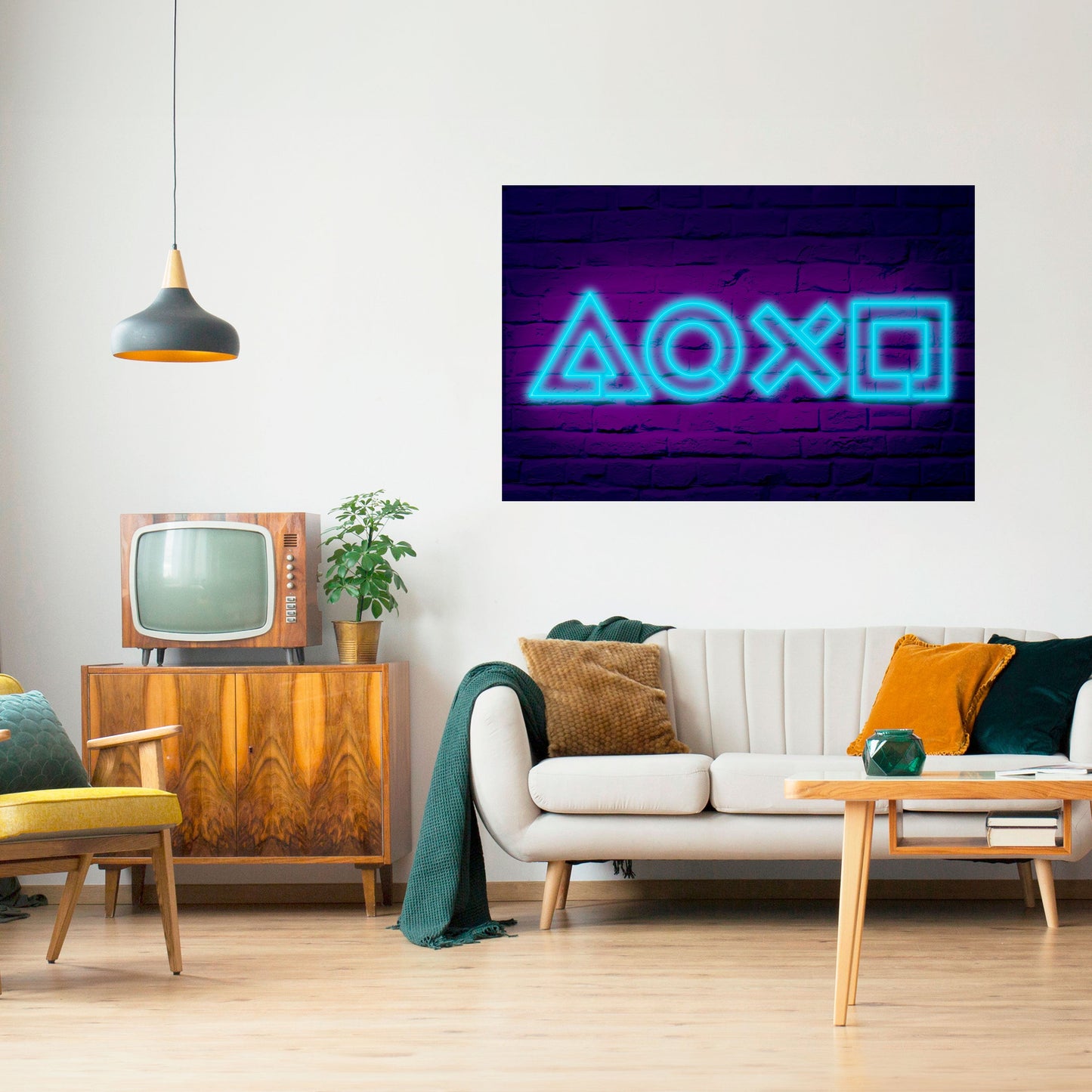 Poster orizzontale staccabile e attaccabile NEON PULSE GAMING