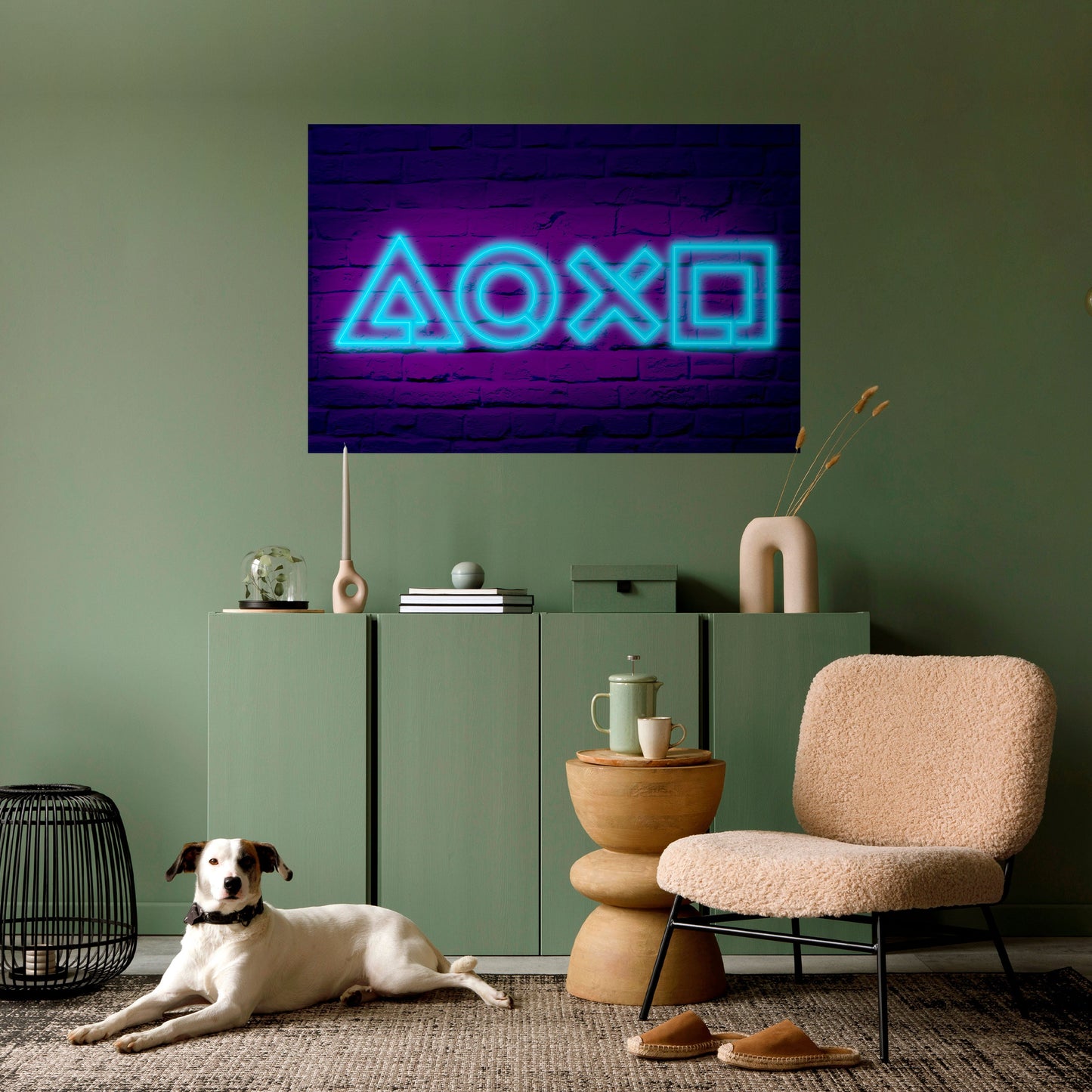 Poster orizzontale staccabile e attaccabile NEON PULSE GAMING