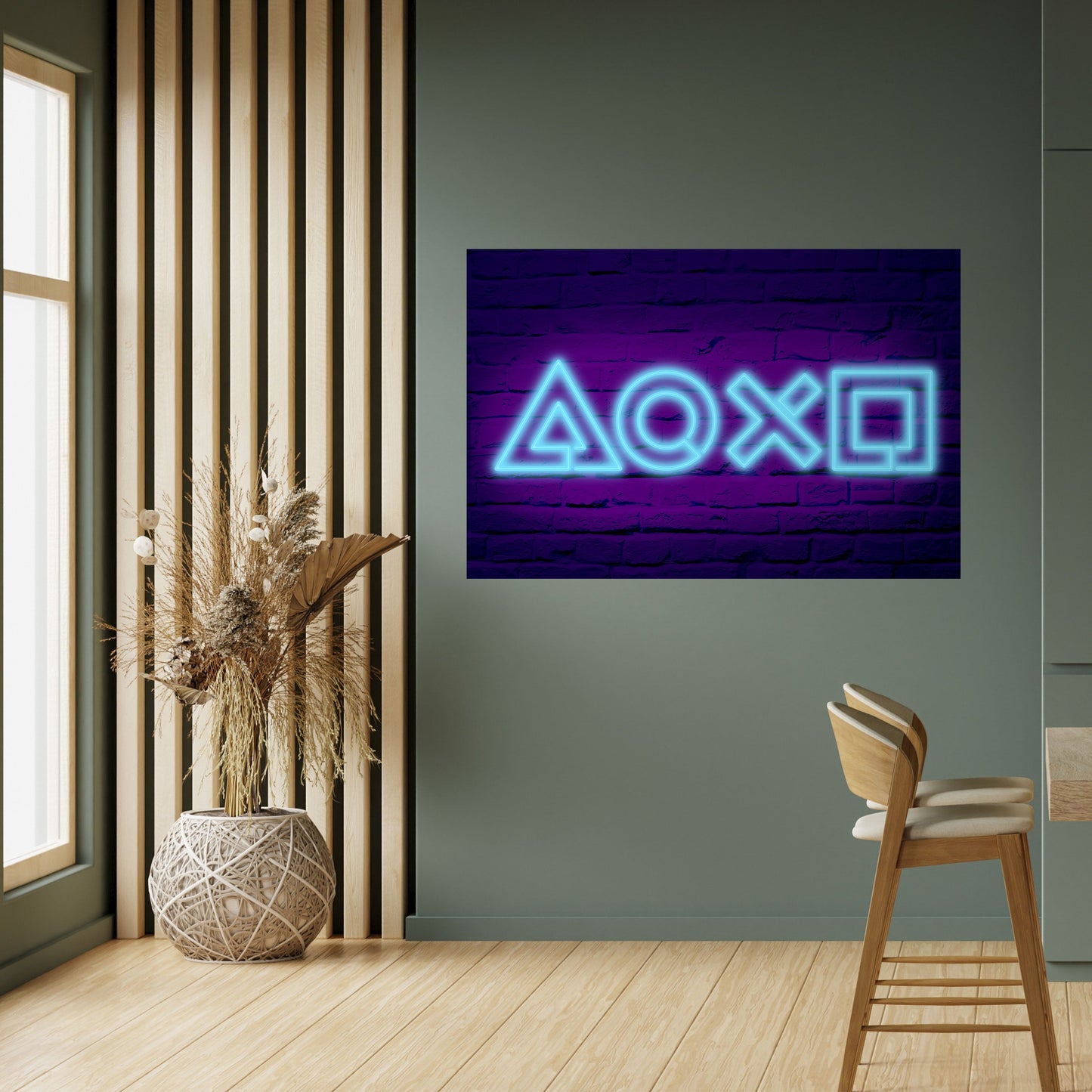 Poster orizzontale staccabile e attaccabile NEON PULSE GAMING