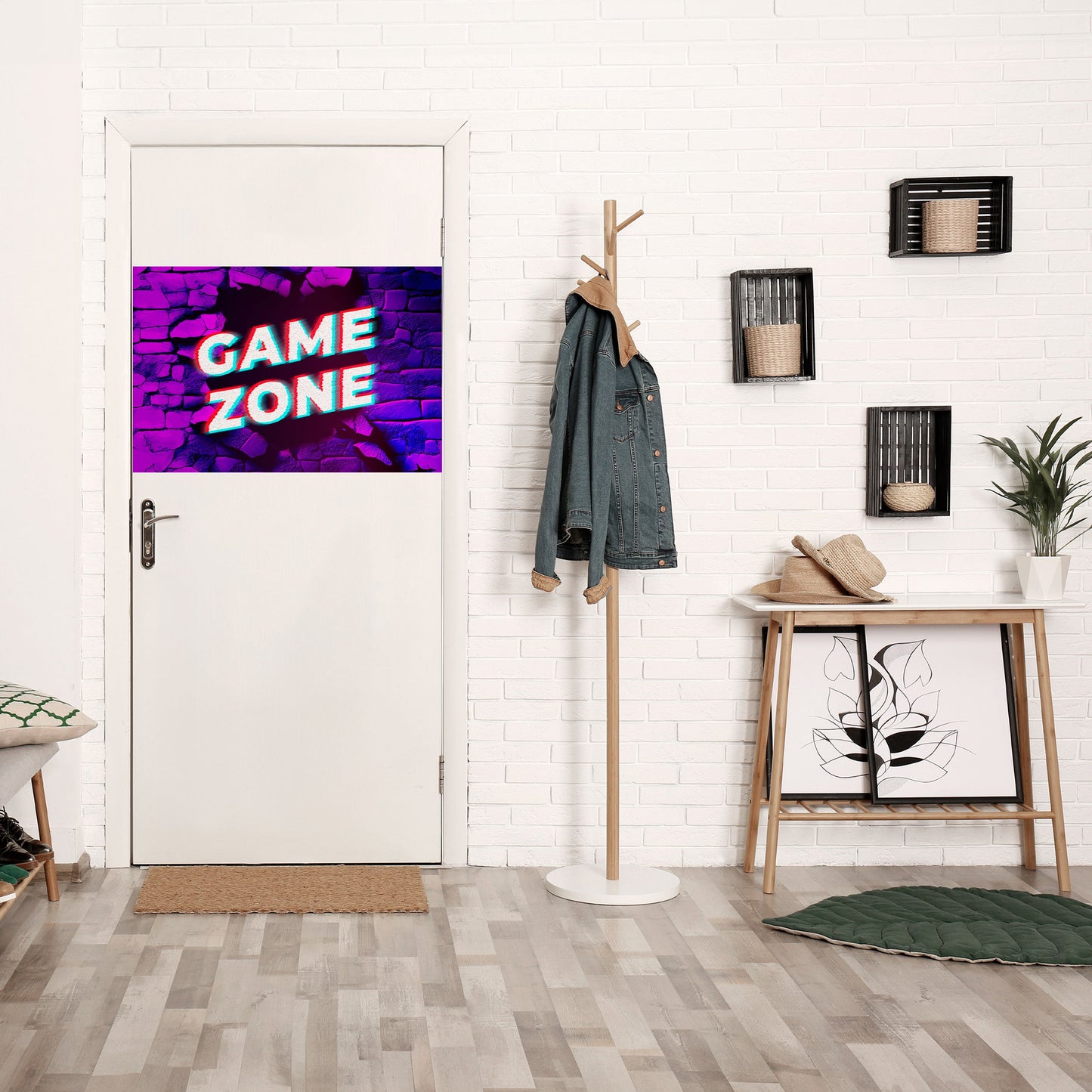 Poster orizzontale staccabile e attaccabile LUMINOUS GAME ZONE