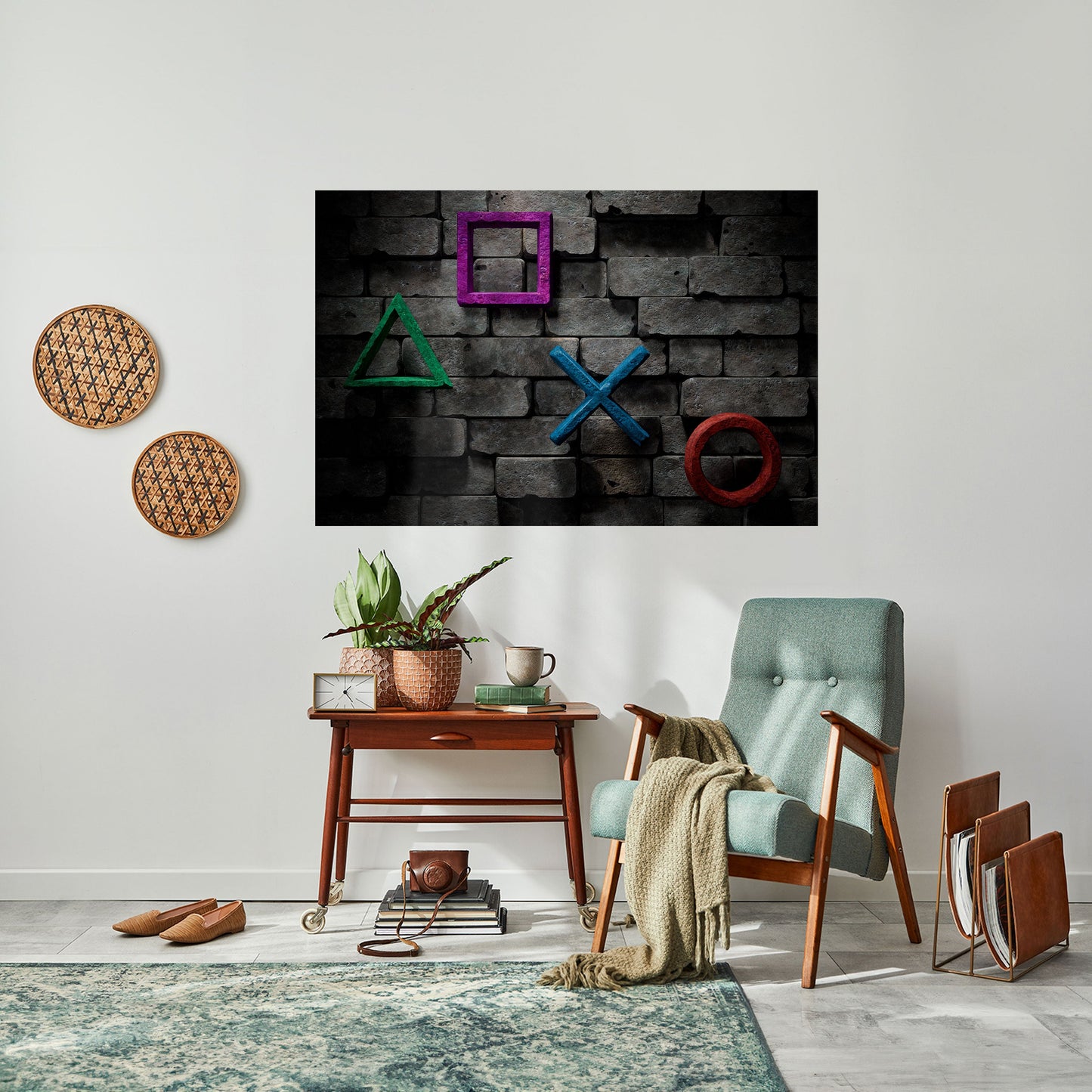 ICONE DELLA CONSOLE SOTTERRANEA Poster orizzontale staccabile e attaccabile