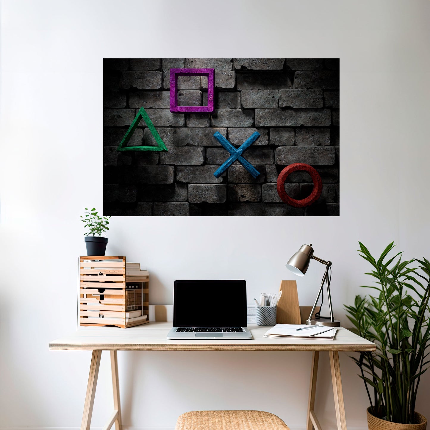 ICONE DELLA CONSOLE SOTTERRANEA Poster orizzontale staccabile e attaccabile