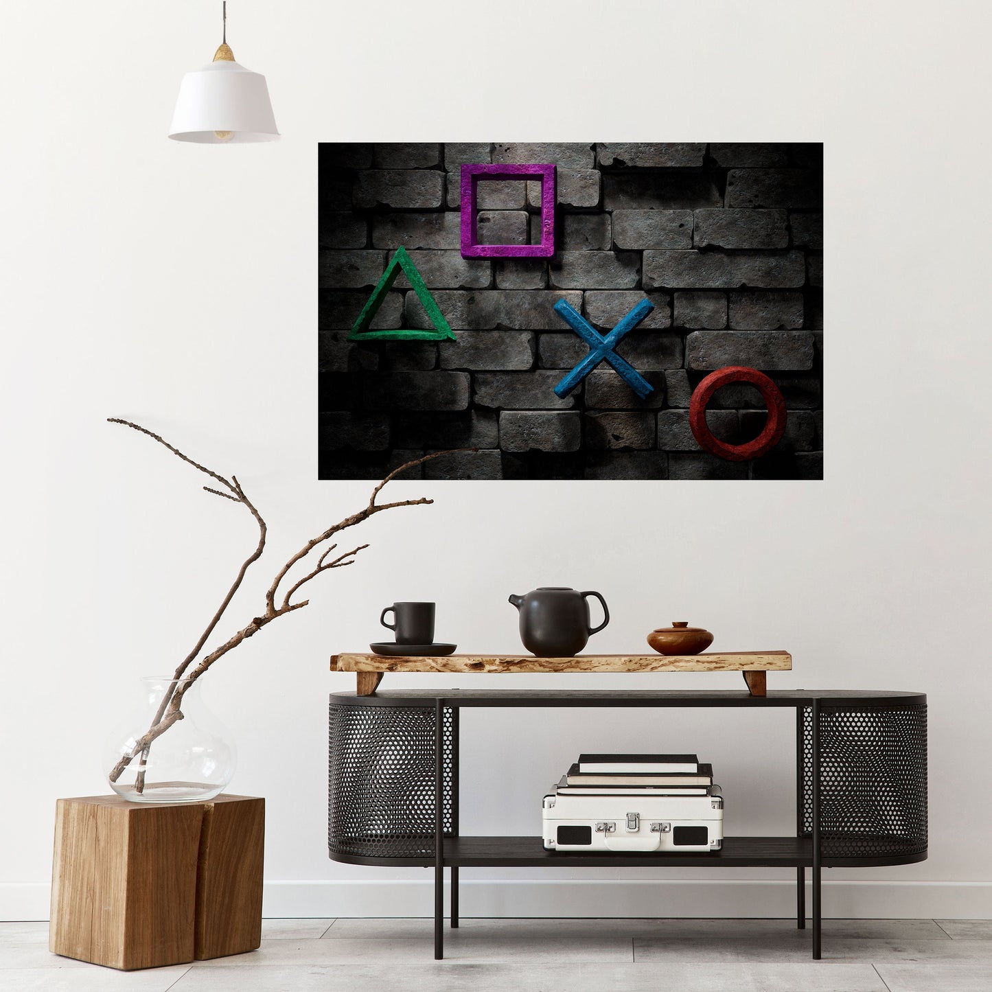 ICONE DELLA CONSOLE SOTTERRANEA Poster orizzontale staccabile e attaccabile