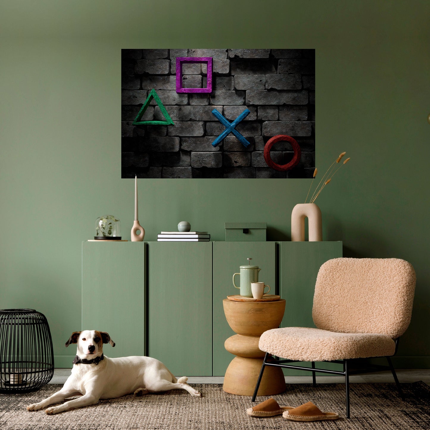ICONE DELLA CONSOLE SOTTERRANEA Poster orizzontale staccabile e attaccabile
