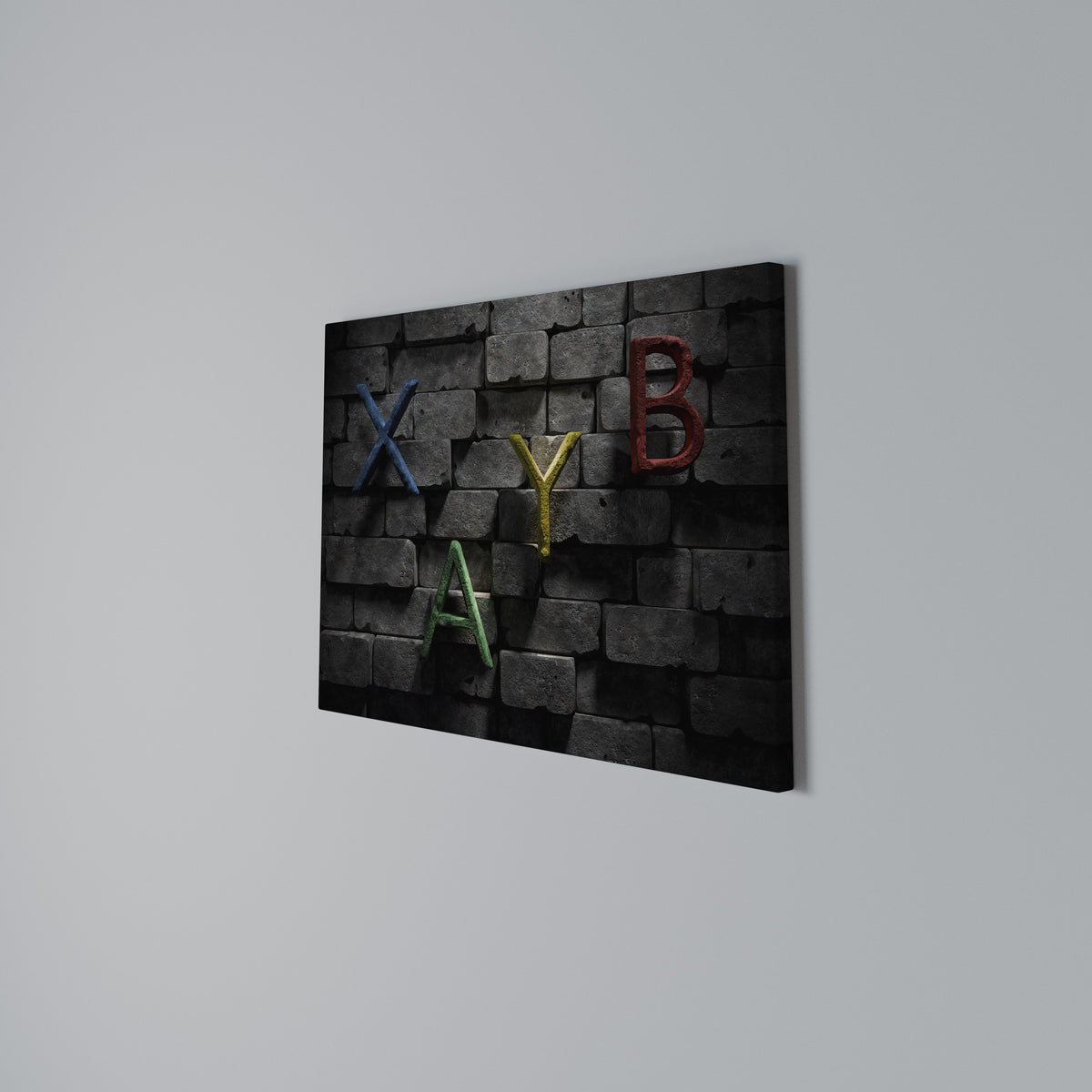 GAMER BRICK LETTERS Stampa su tela orizzontale