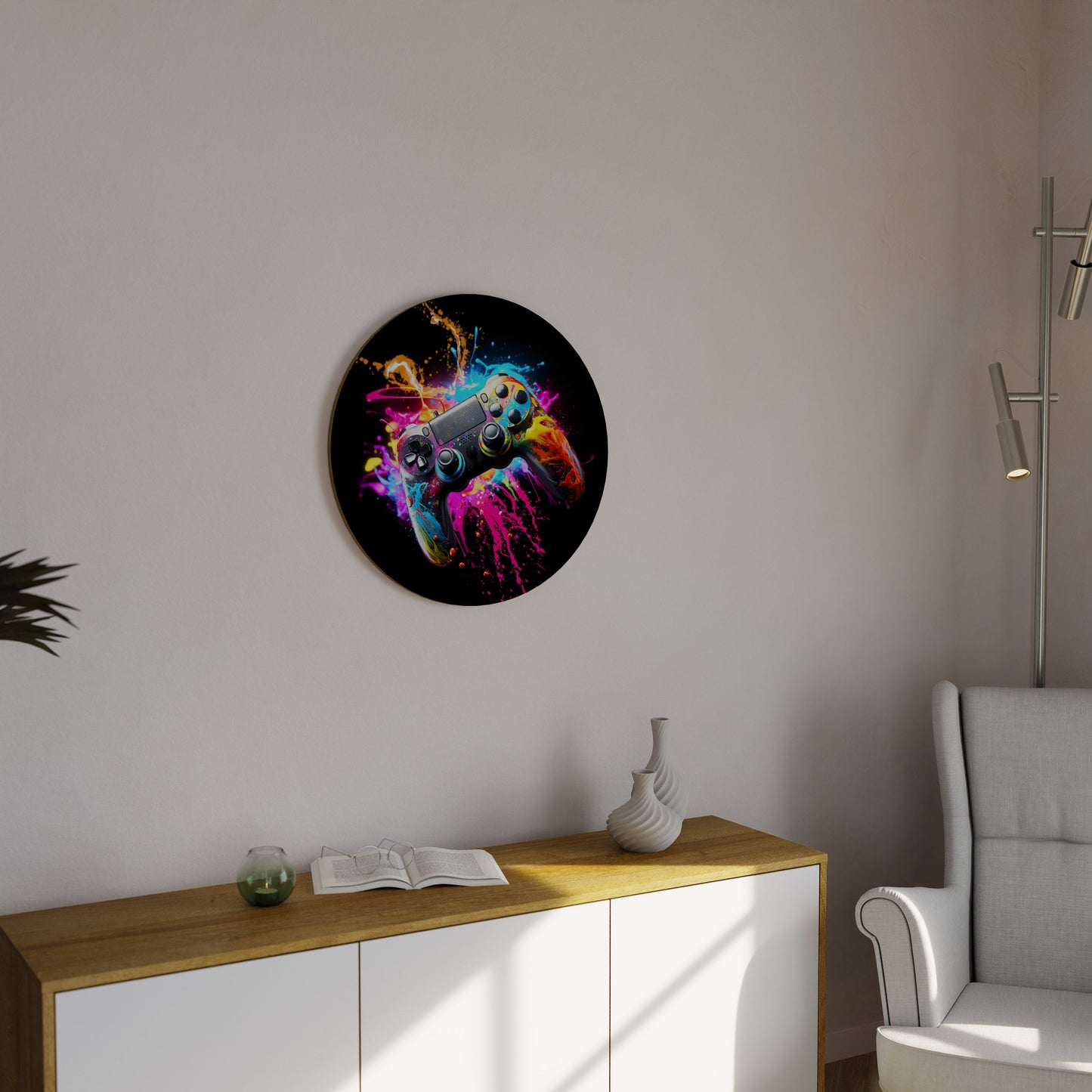 GAMING LUSH Arte murale rotonda