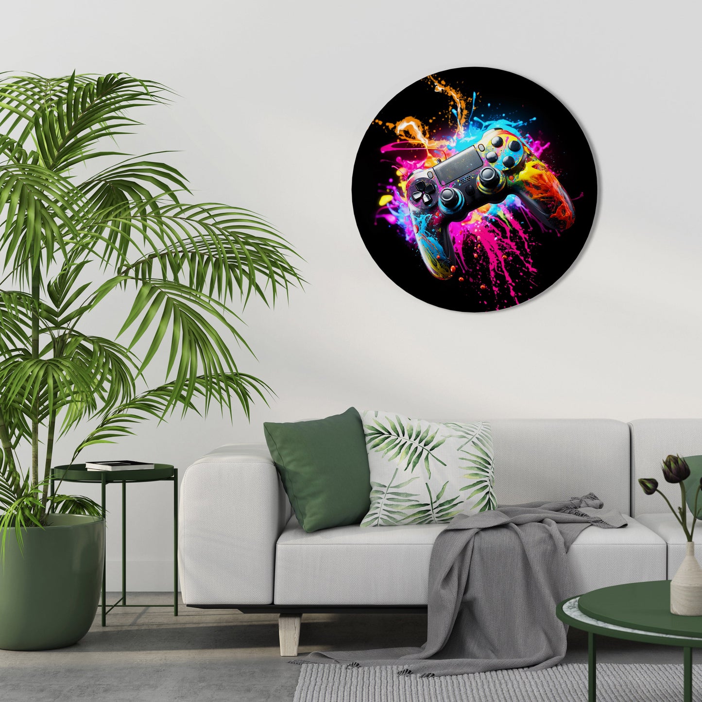GAMING LUSH Arte murale rotonda