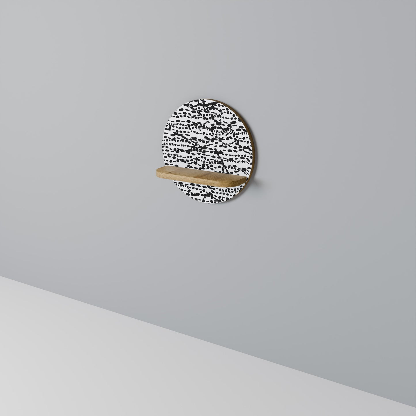 LUNAR LOOM Mensola rotonda per arte in effetto rovere