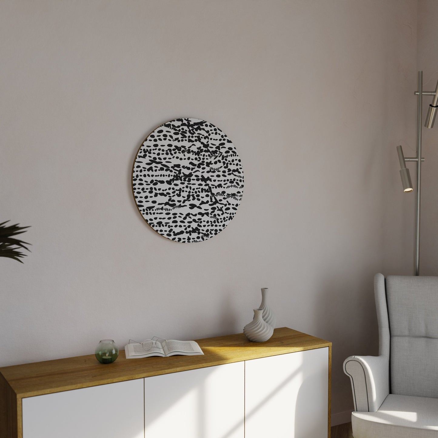 LUNAR LOOM - Arte murale rotonda
