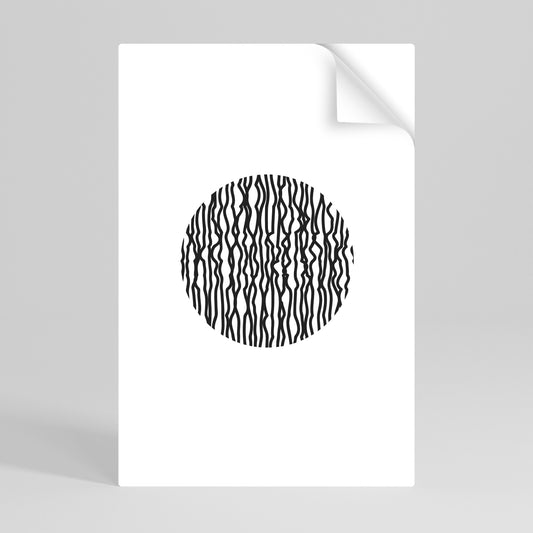 Poster verticale staccabile e attaccabile LUNA LINES