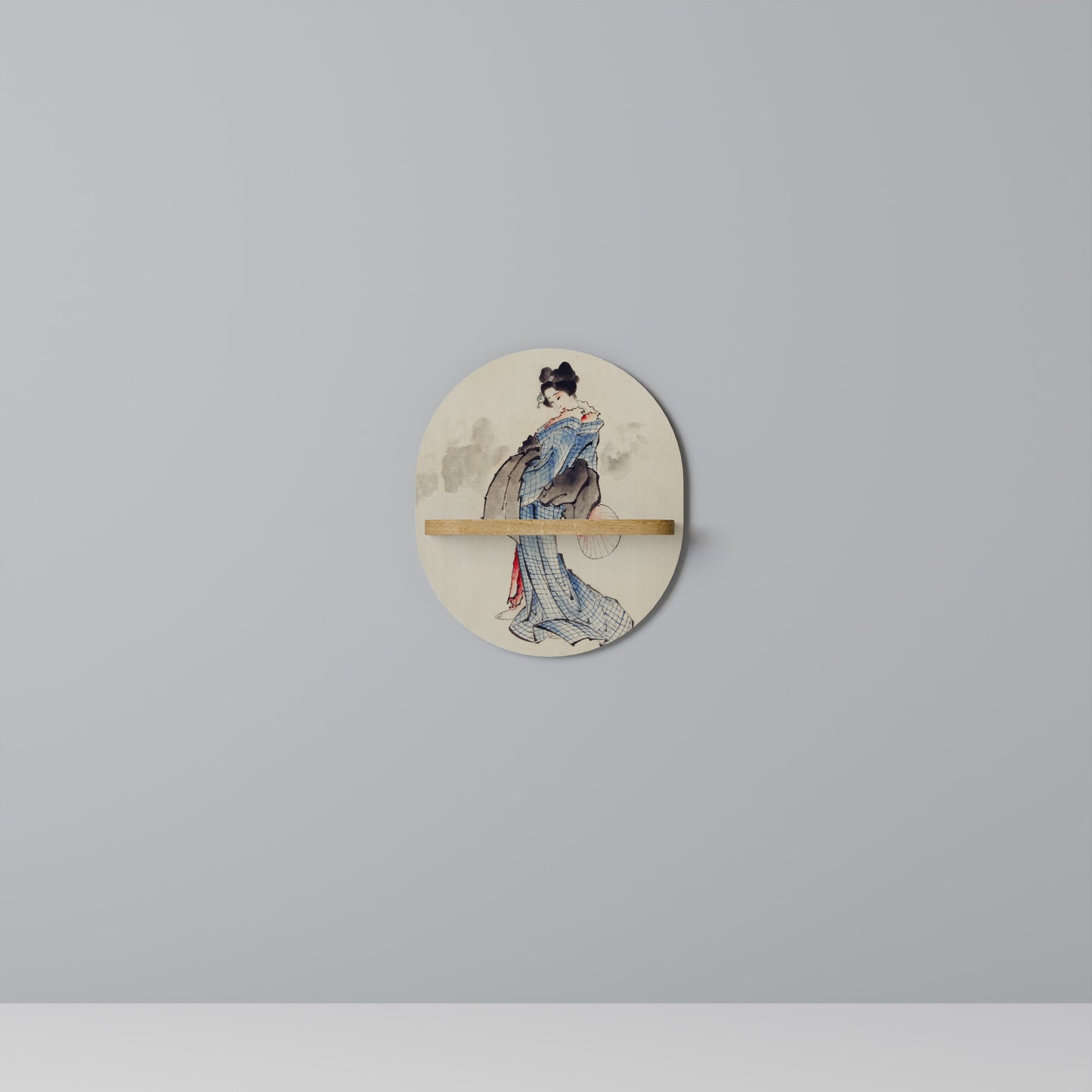 GEISHA FANTASY Mensola ovale in effetto rovere