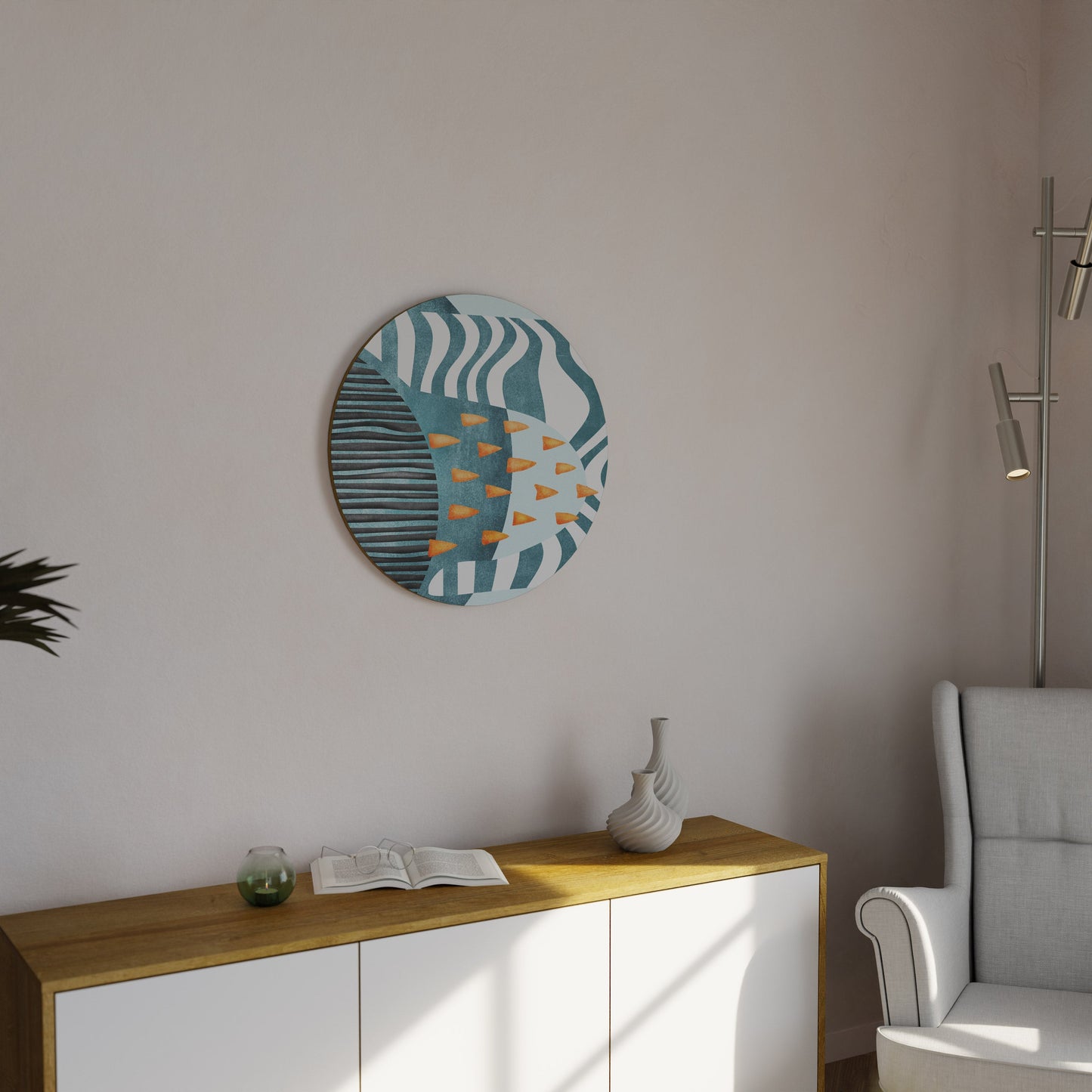 FORME AVVOLTE Arte murale rotonda