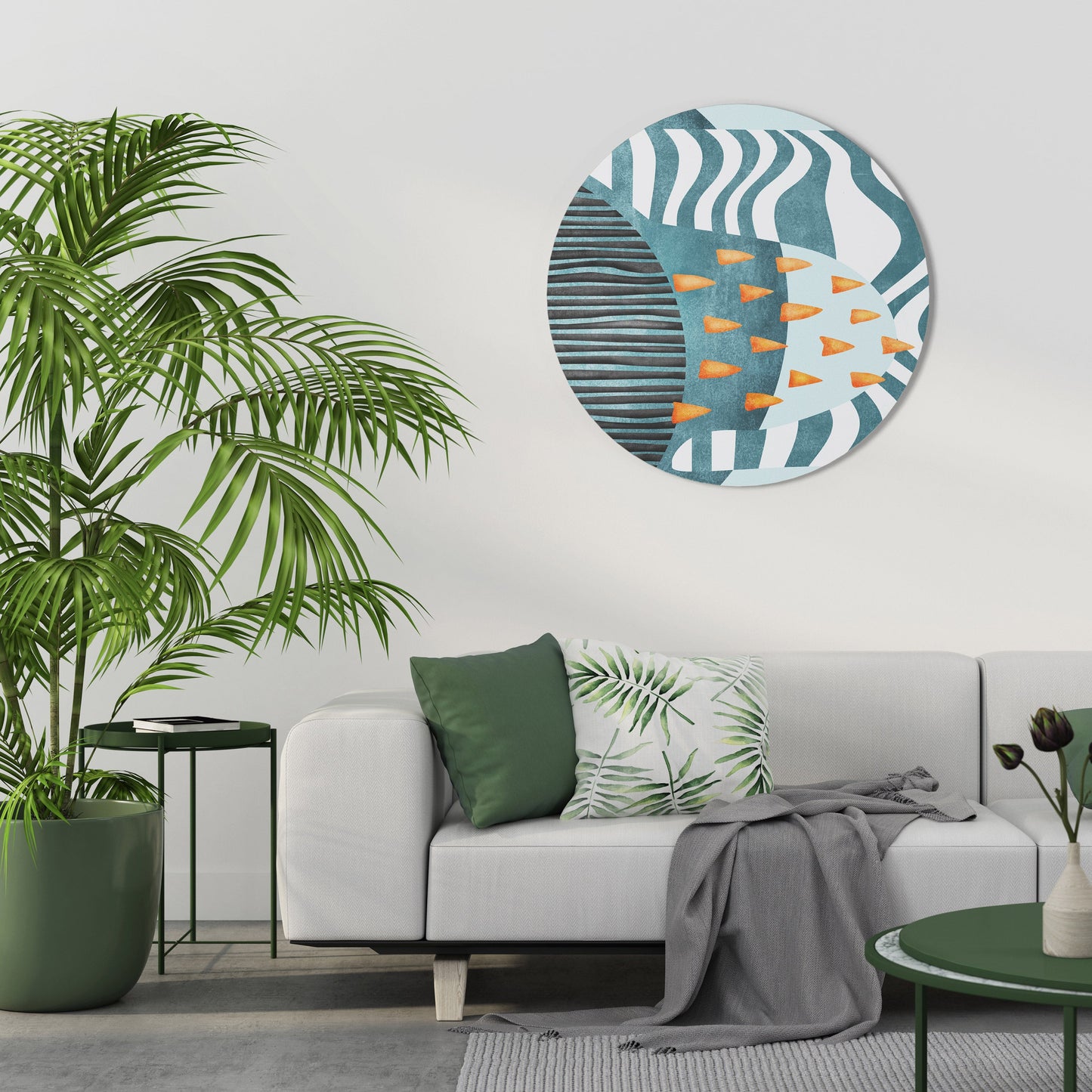 FORME AVVOLTE Arte murale rotonda