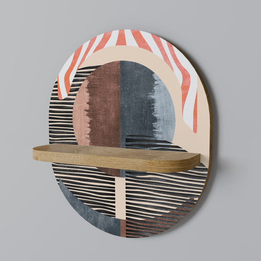 WHISPERS OF FORM Mensola ovale per arte in effetto rovere