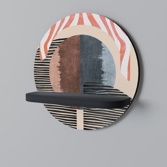 WHISPERS OF FORM Mensola rotonda per arte in finitura nera