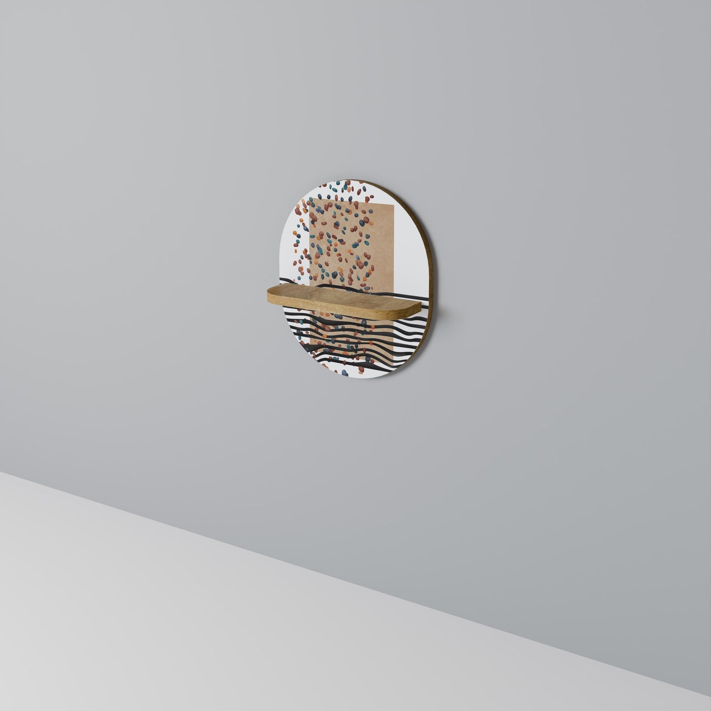 Mensola ovale IMAGINARY RAIN in effetto rovere