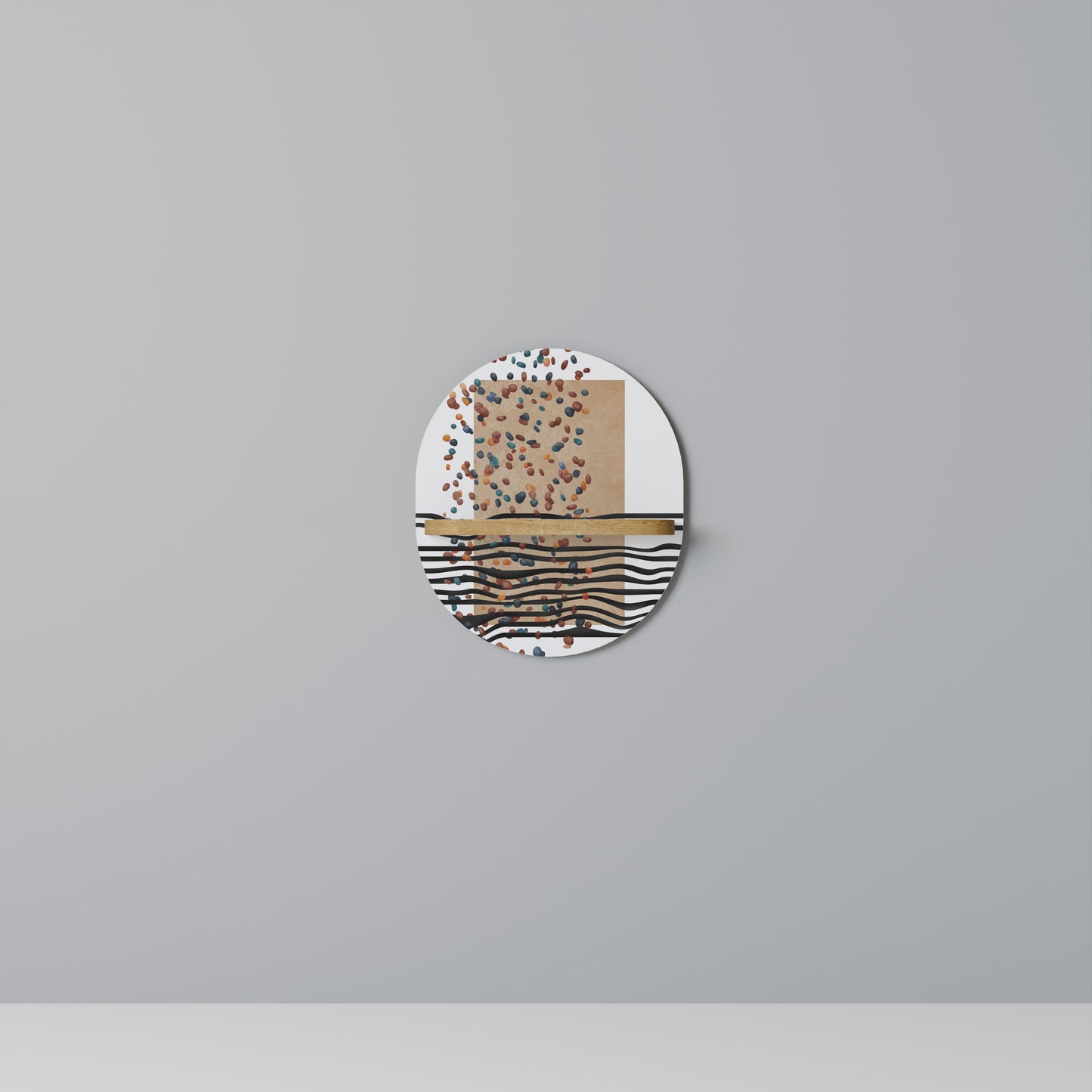 Mensola ovale IMAGINARY RAIN in effetto rovere