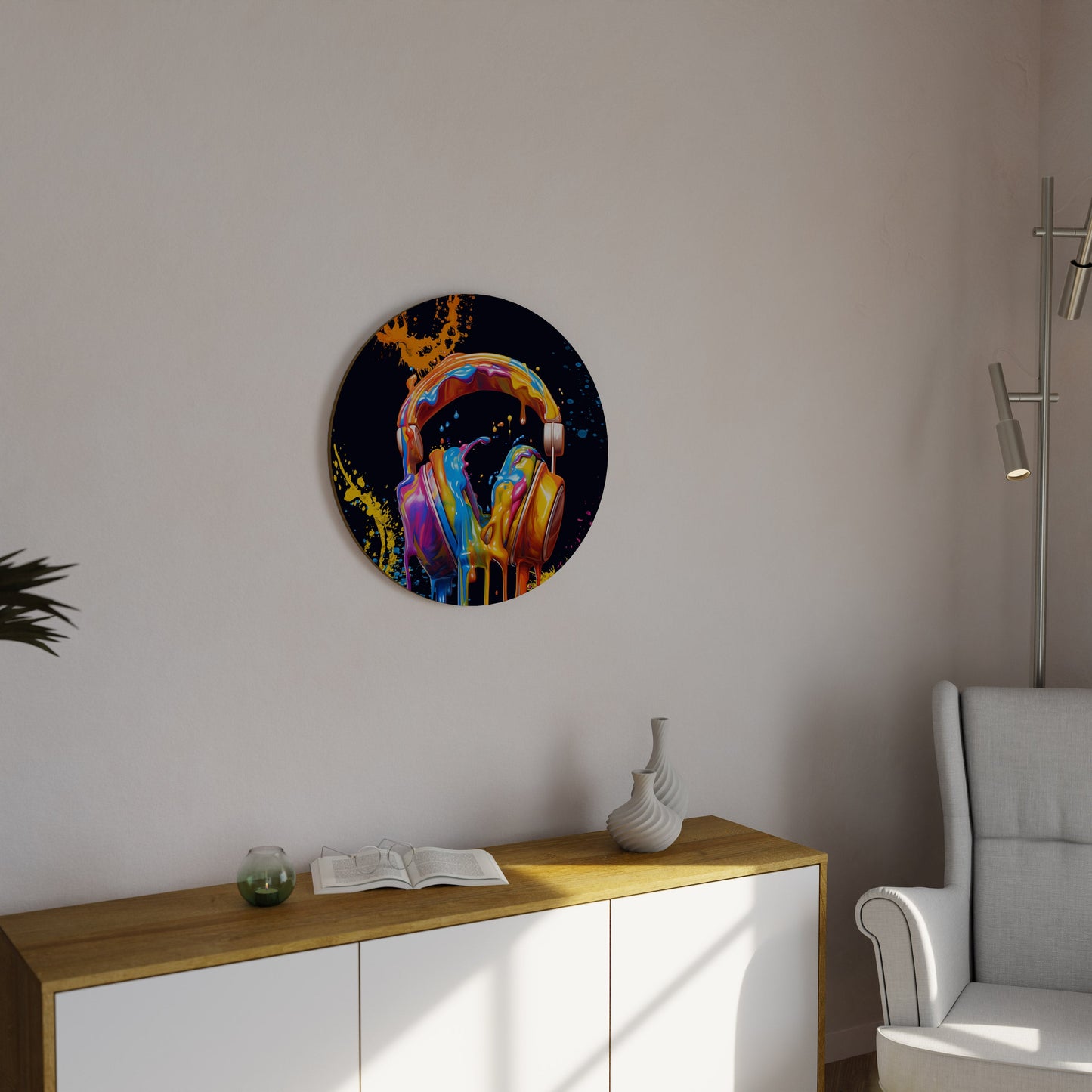 LA MUSICA È LA MIA ESTASI Arte murale rotonda
