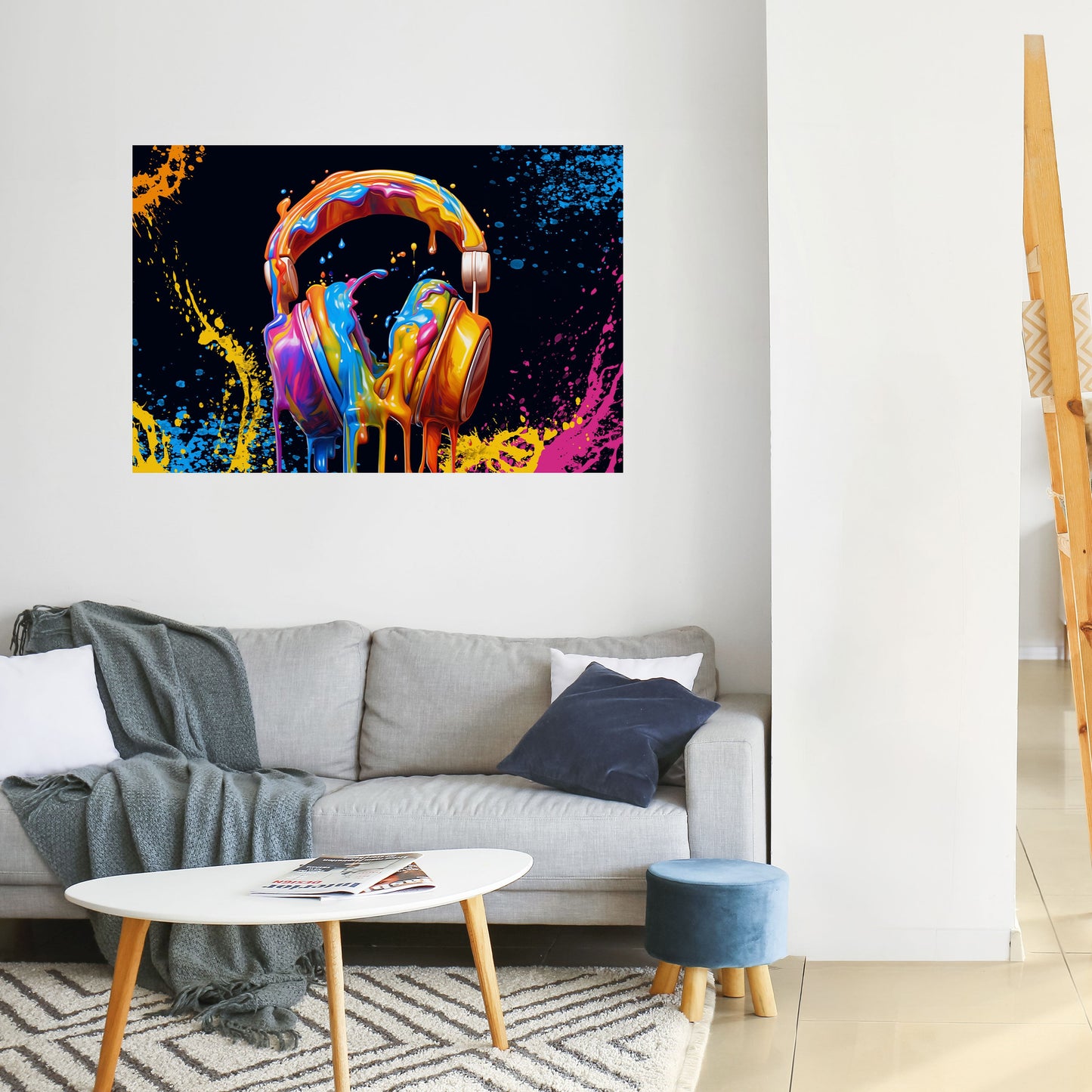 LA MUSICA È LA MIA ESTASI Poster orizzontale staccabile e attaccabile