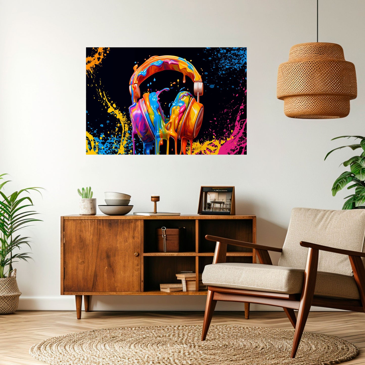 LA MUSICA È LA MIA ESTASI Poster orizzontale staccabile e attaccabile