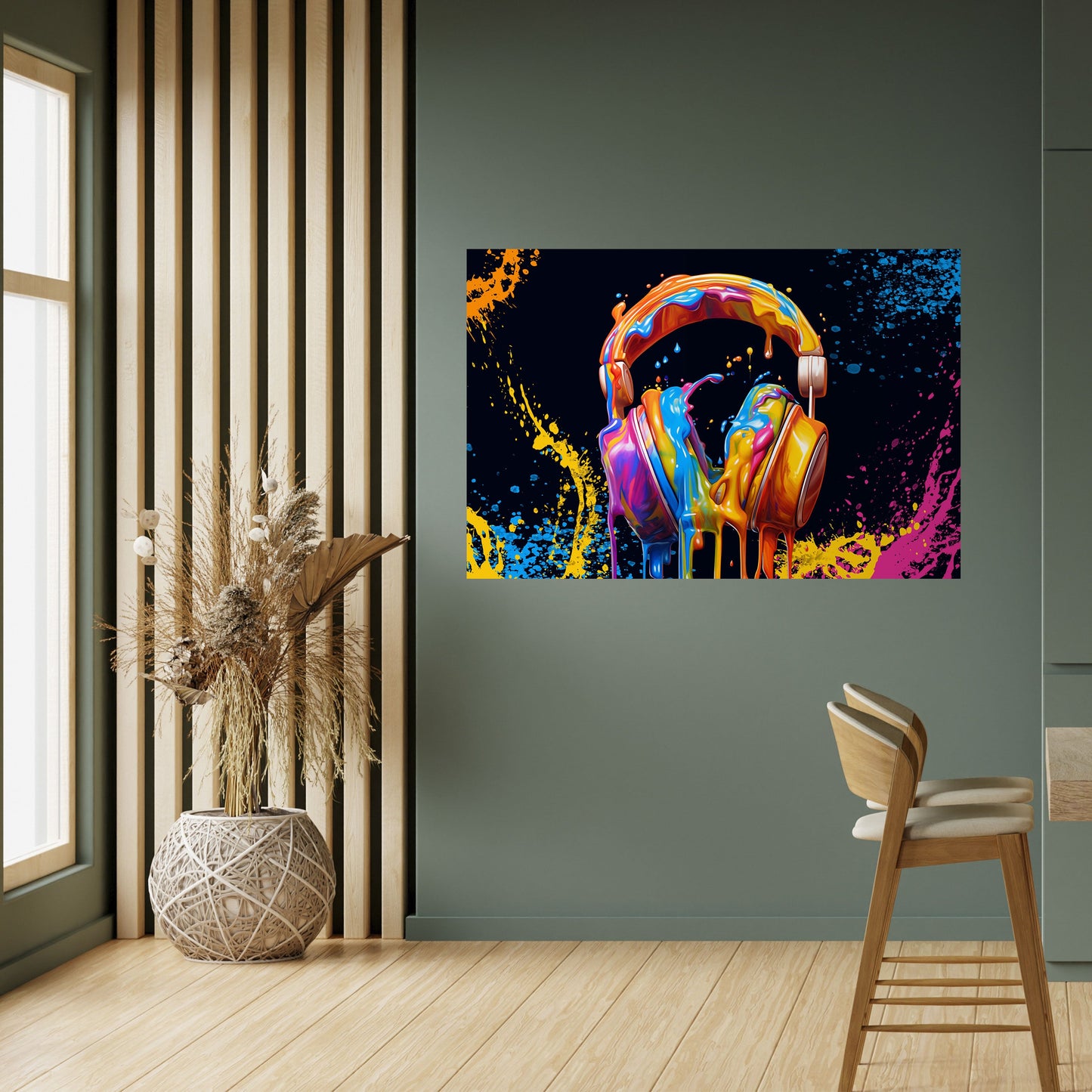 LA MUSICA È LA MIA ESTASI Poster orizzontale staccabile e attaccabile