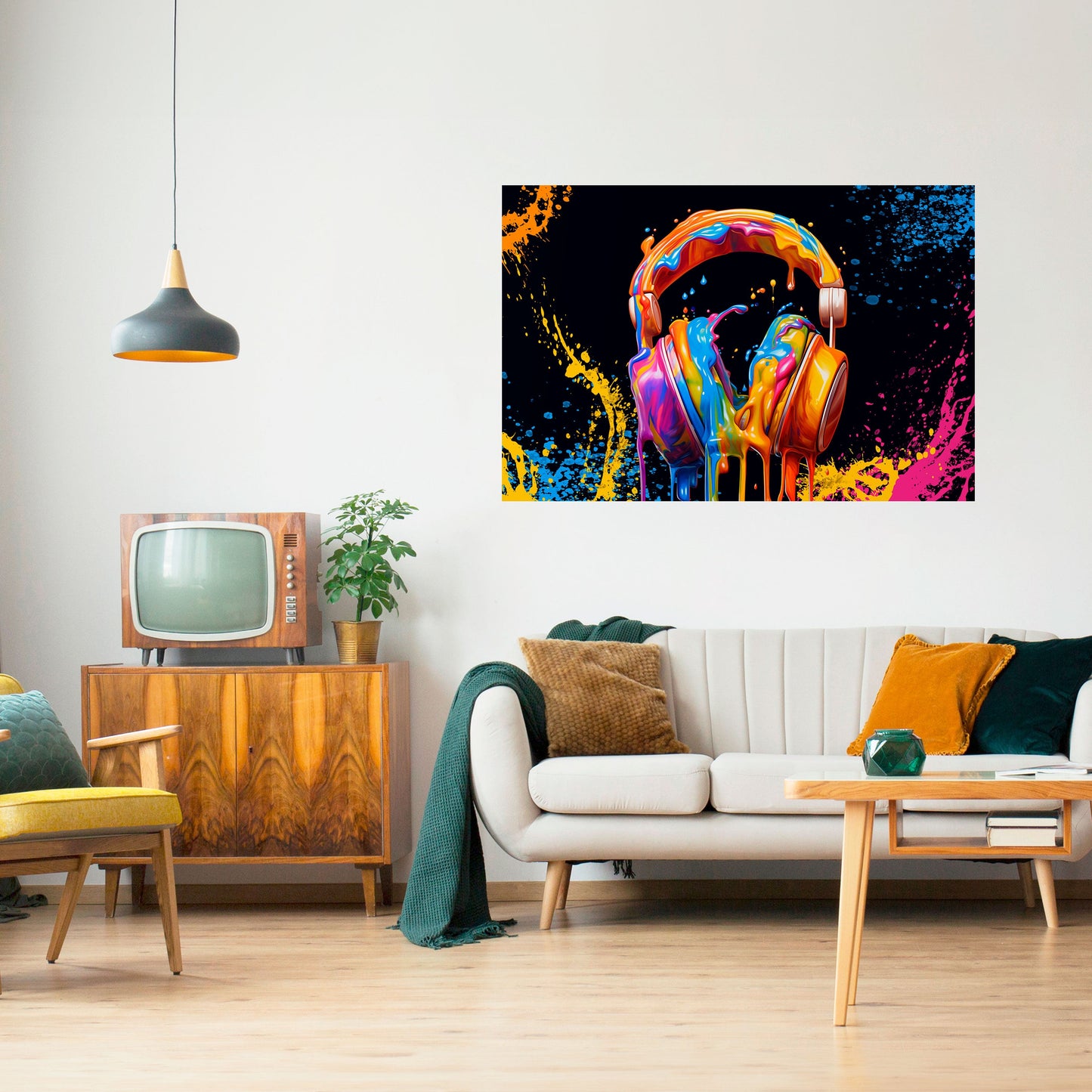 LA MUSICA È LA MIA ESTASI Poster orizzontale staccabile e attaccabile
