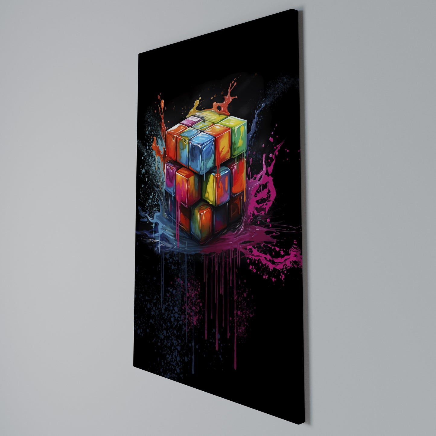 CUBE FUSION Stampa su Tela Verticale