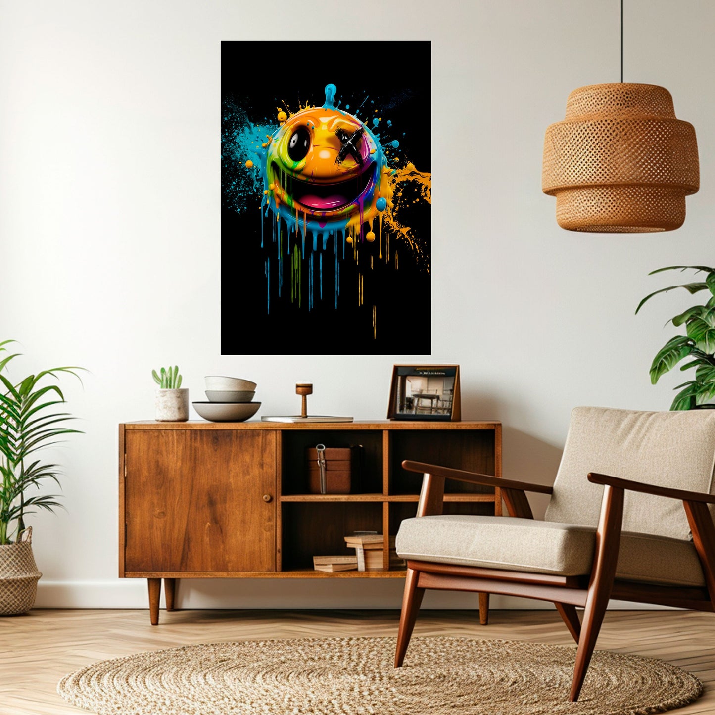 Poster verticale staccabile e attaccabile TRIPPY HAPPINESS