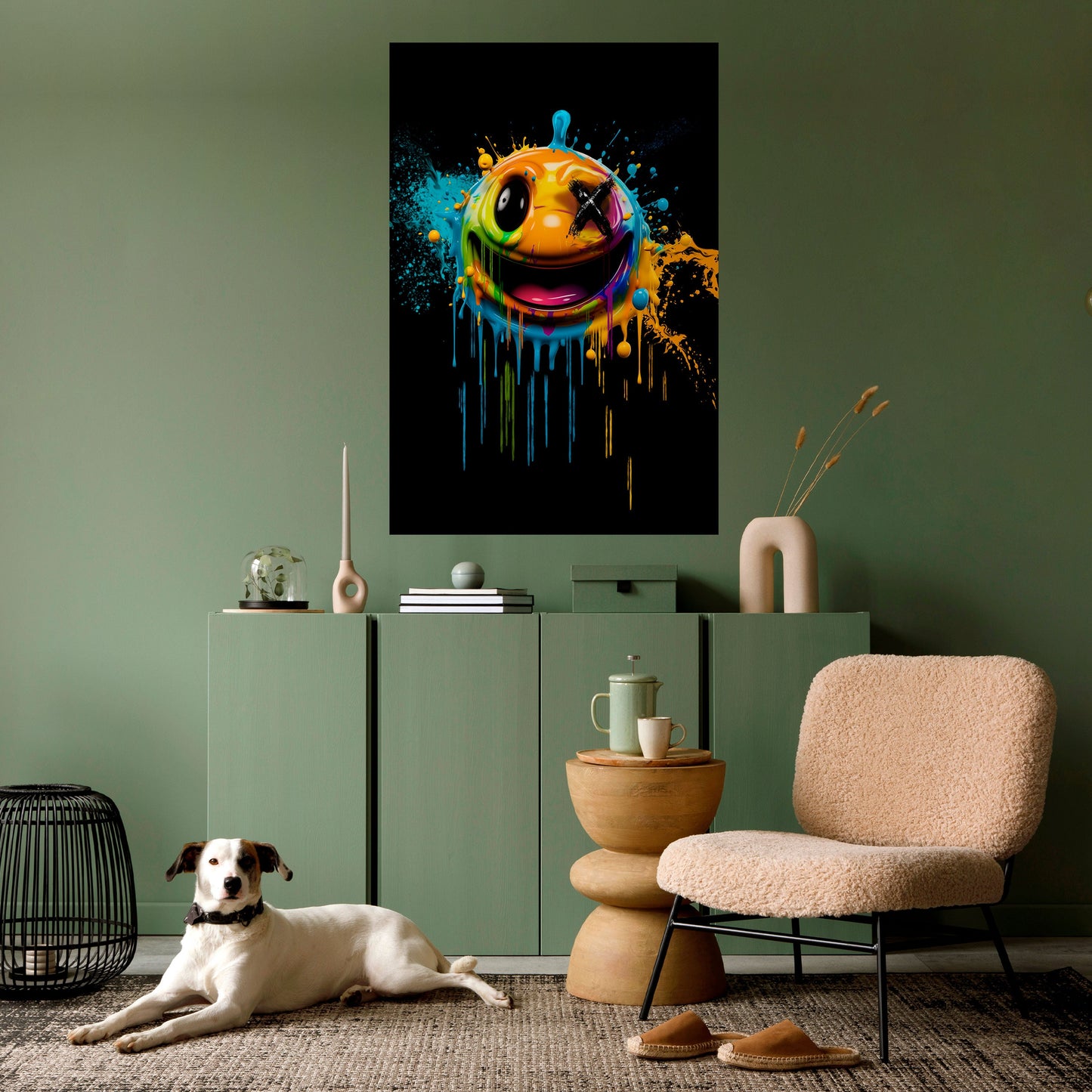 Poster verticale staccabile e attaccabile TRIPPY HAPPINESS
