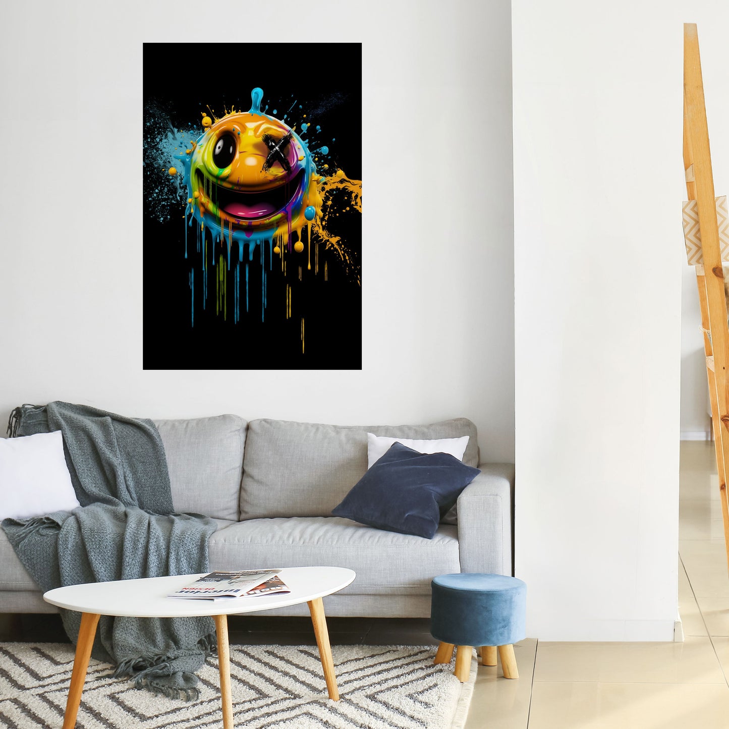 Poster verticale staccabile e attaccabile TRIPPY HAPPINESS