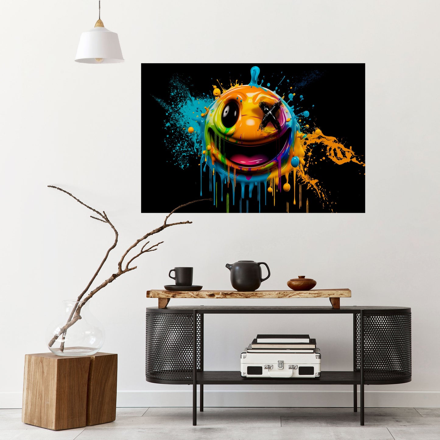Poster orizzontale staccabile e attaccabile TRIPPY HAPPINESS